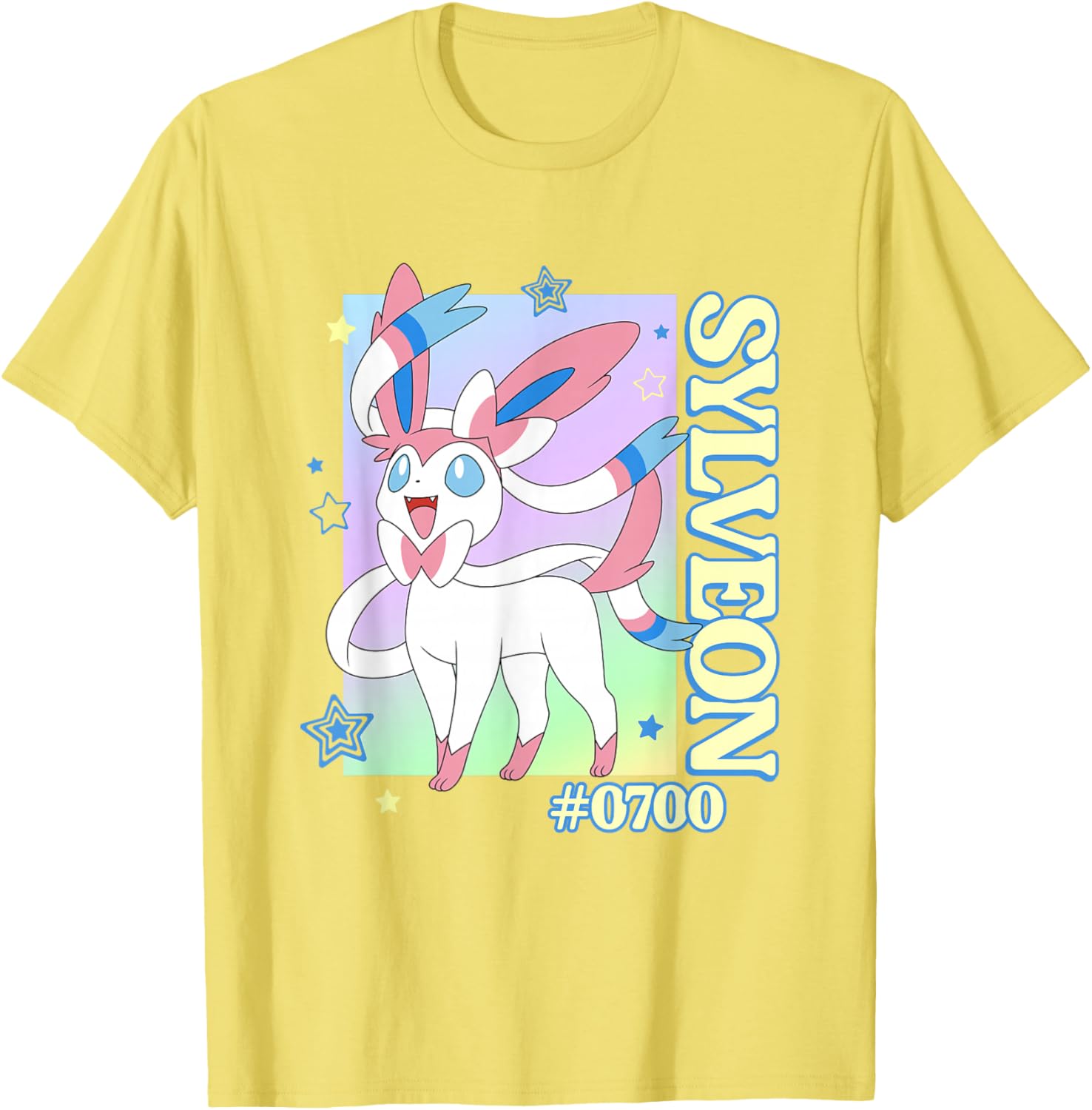 Colorful Pokemon Sylveon #0700 Unisex T-Shirt for Adults and Teens - 14