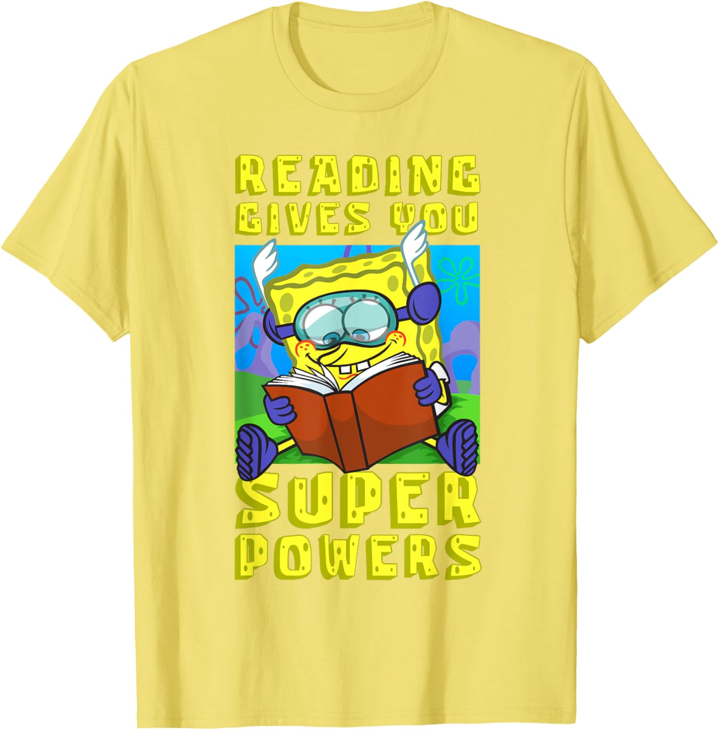 Mademark SpongeBob SquarePants Super Powers Reading T-Shirt for Kids - 20