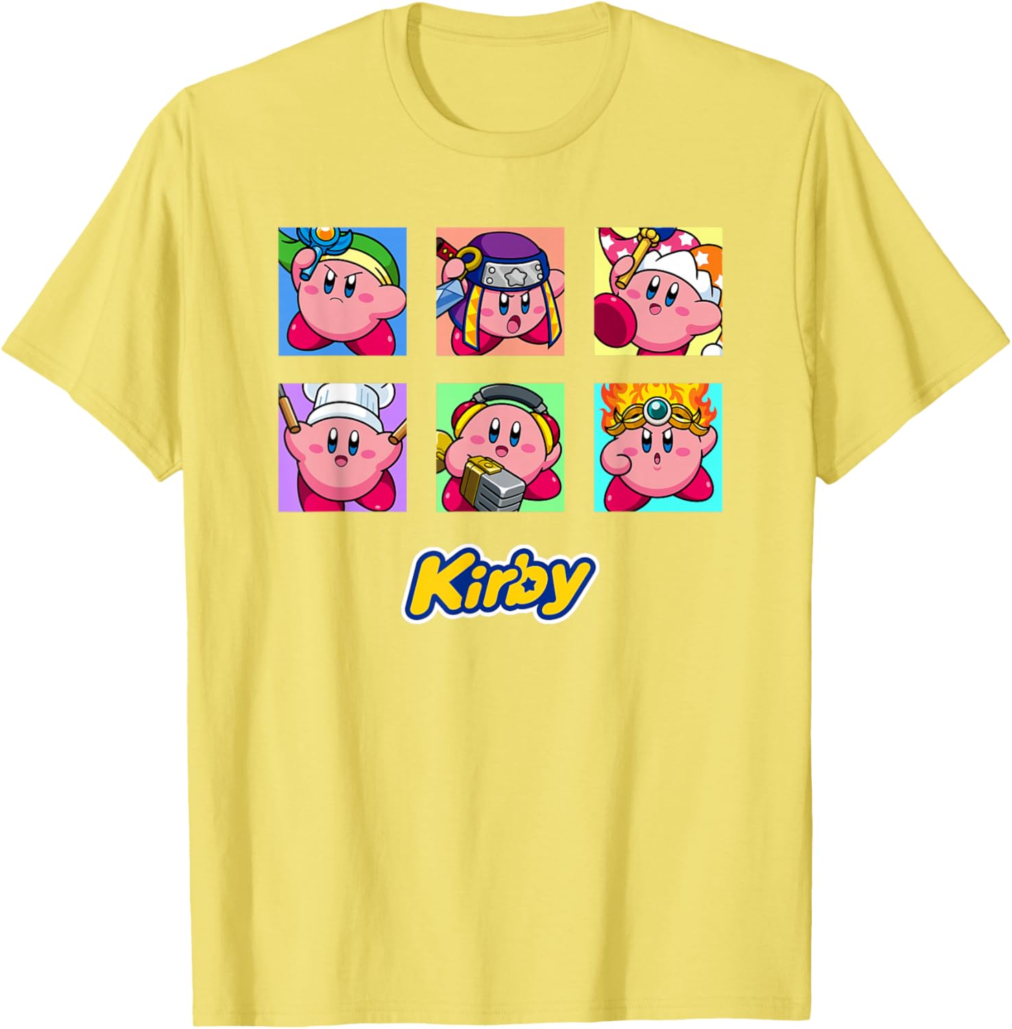 Kirby Selected Abilities Collage Pop Art Full Color T-Shirt for Fans - 5