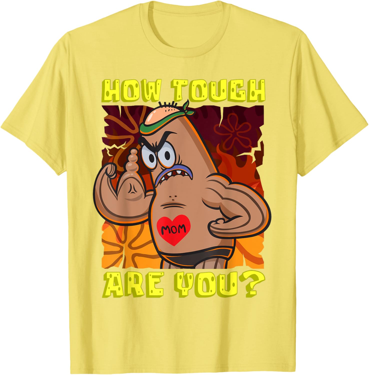 Mademark SpongeBob SquarePants Funny Flexing Bodybuilding T-Shirt - 8