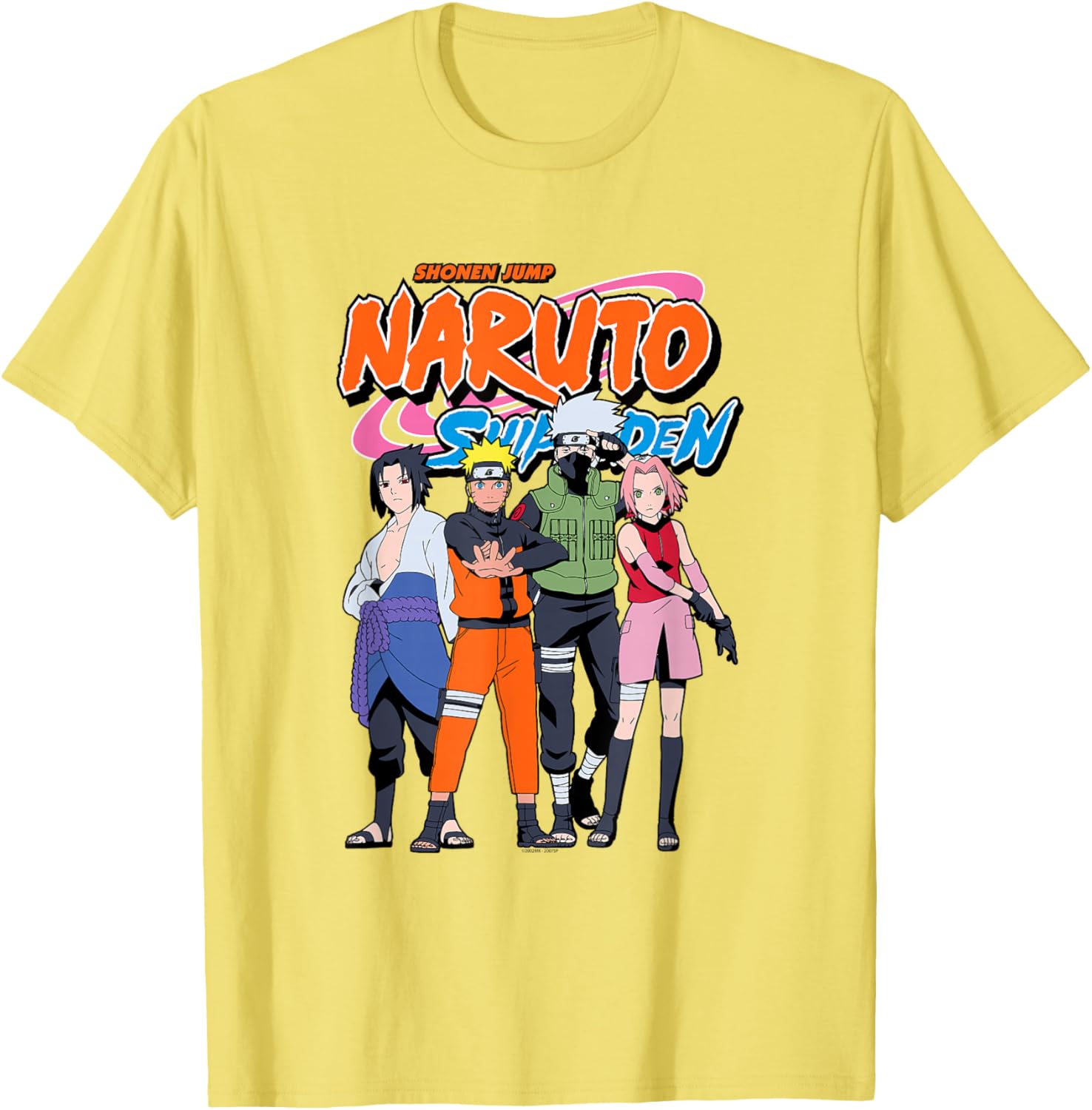 Naruto Shippuden Team 7 T-Shirt with Iconic Naruto Logo for Fans - 7