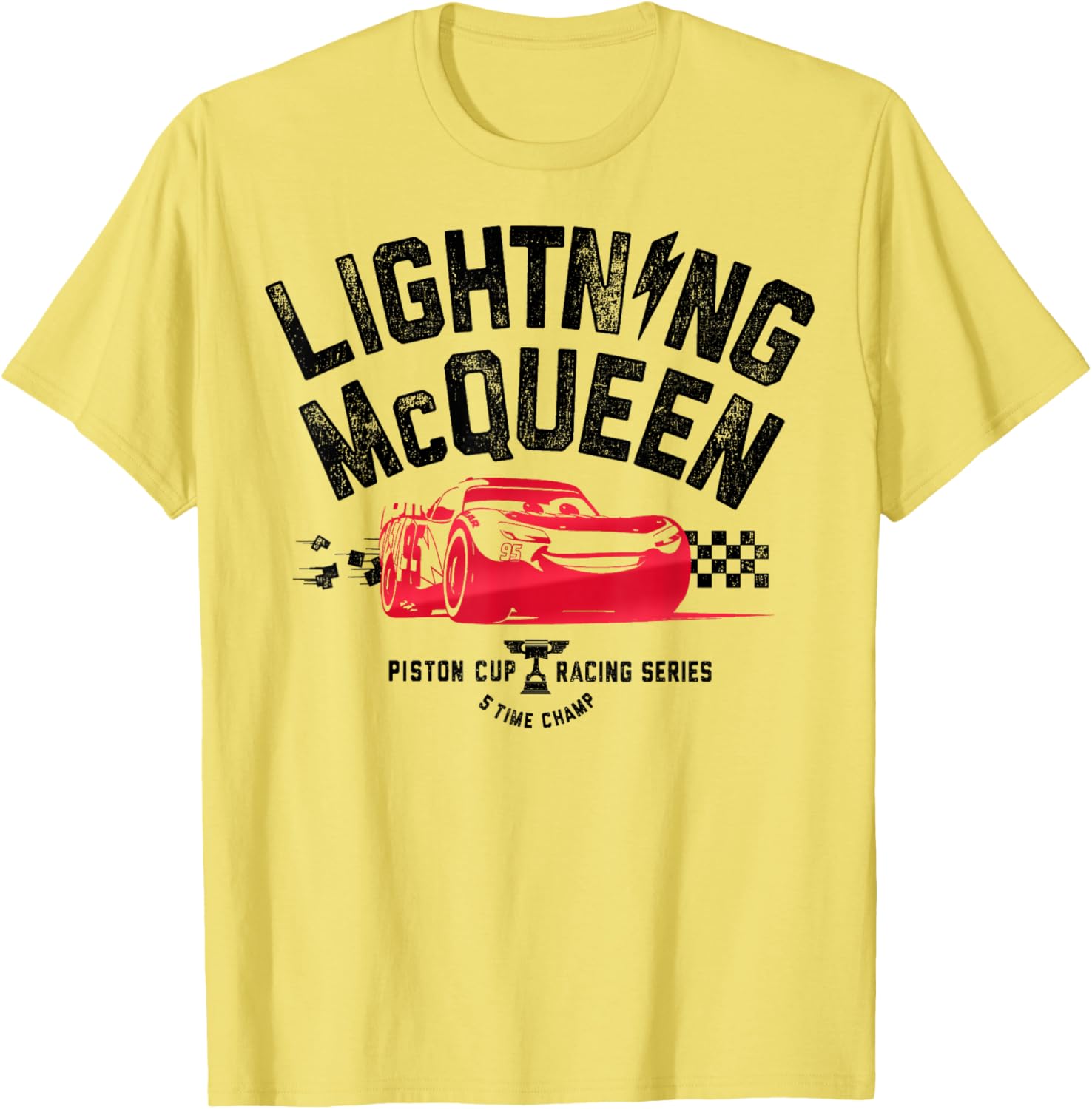Disney Pixar Cars 3 Lightning McQueen Vintage Piston Cup T-Shirt - 3