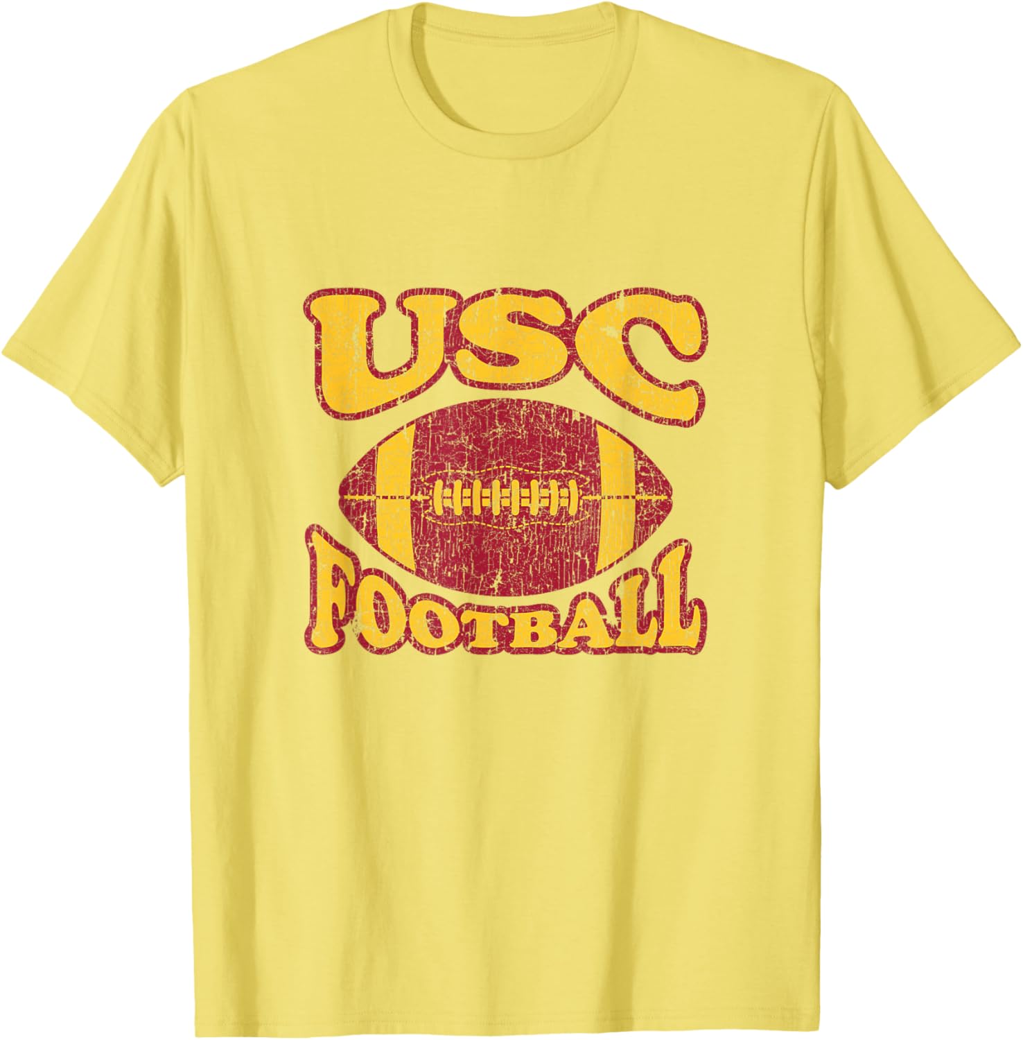USC Trojans Distressed Retro Style Football T-Shirt for Fans - 19