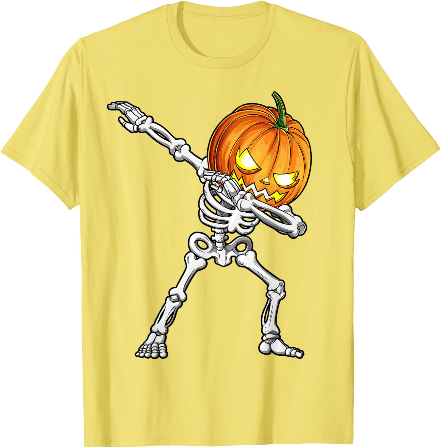 Halloween Boys Dabbing Skeleton Pumpkin Jack O Lantern T-Shirt - 11