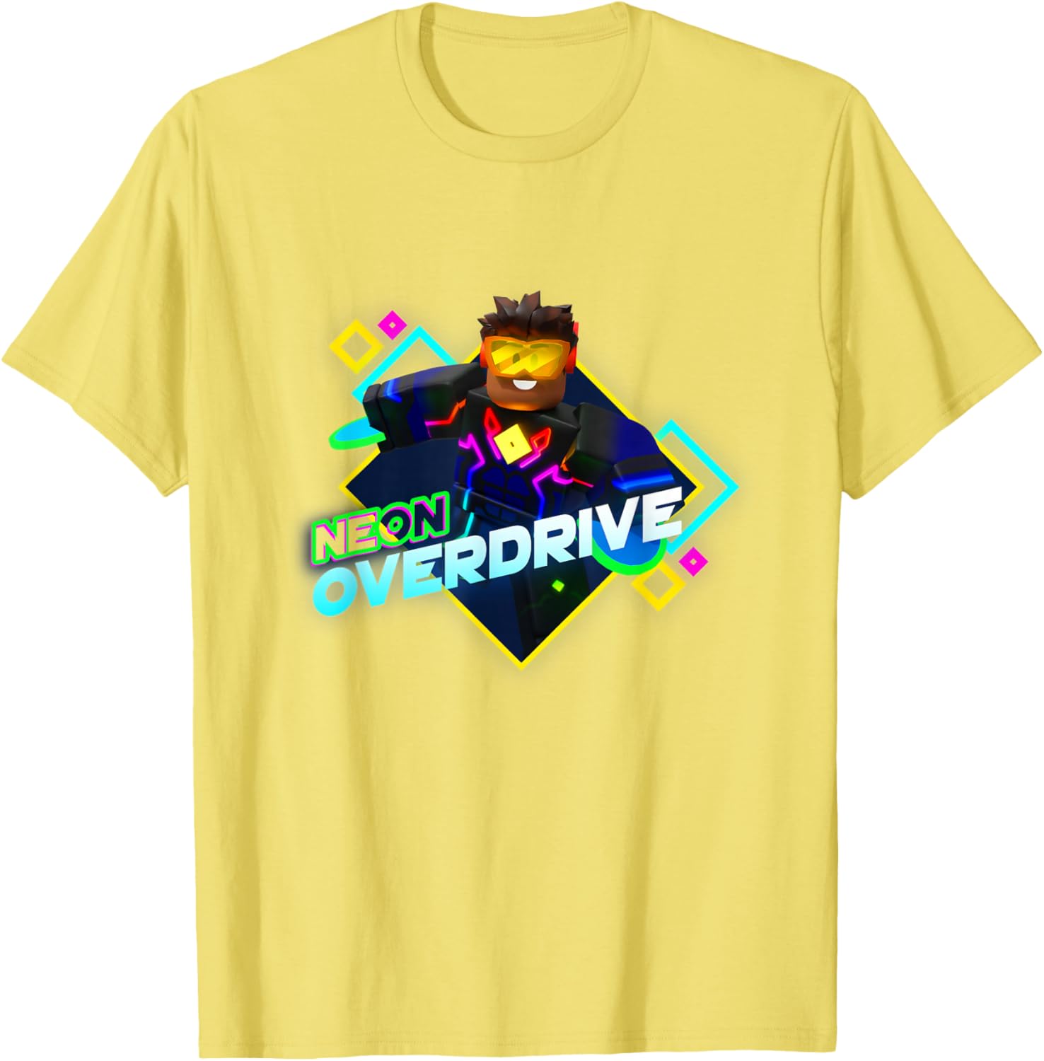 Roblox Black Neon Overdrive Classic Fit T-Shirt for Adults - Short Sleeve Cotton - 8