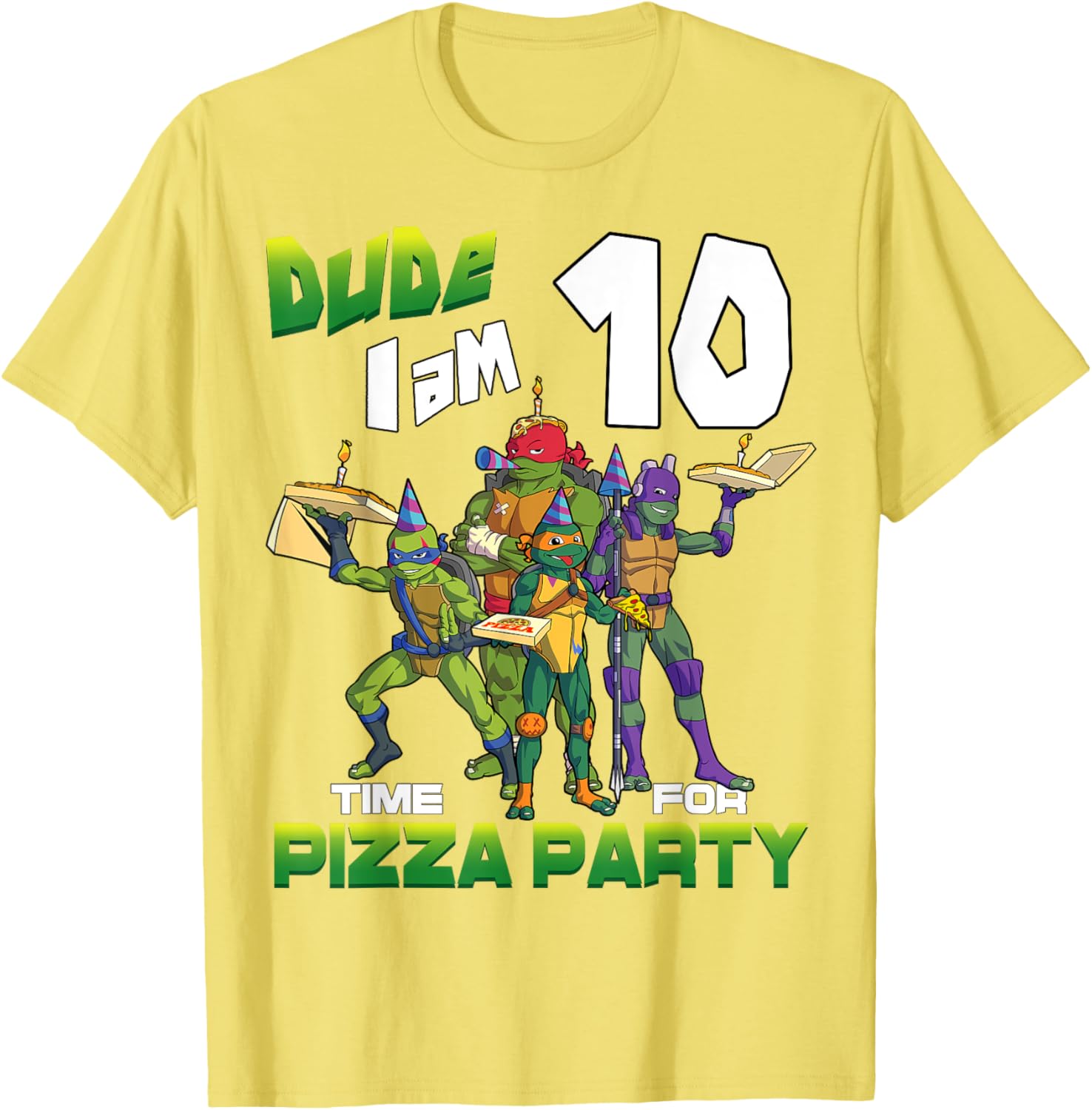 Mademark TMNT Pizza Birthday T-Shirt for 10 Year Olds - Fun Kids Tee - 7