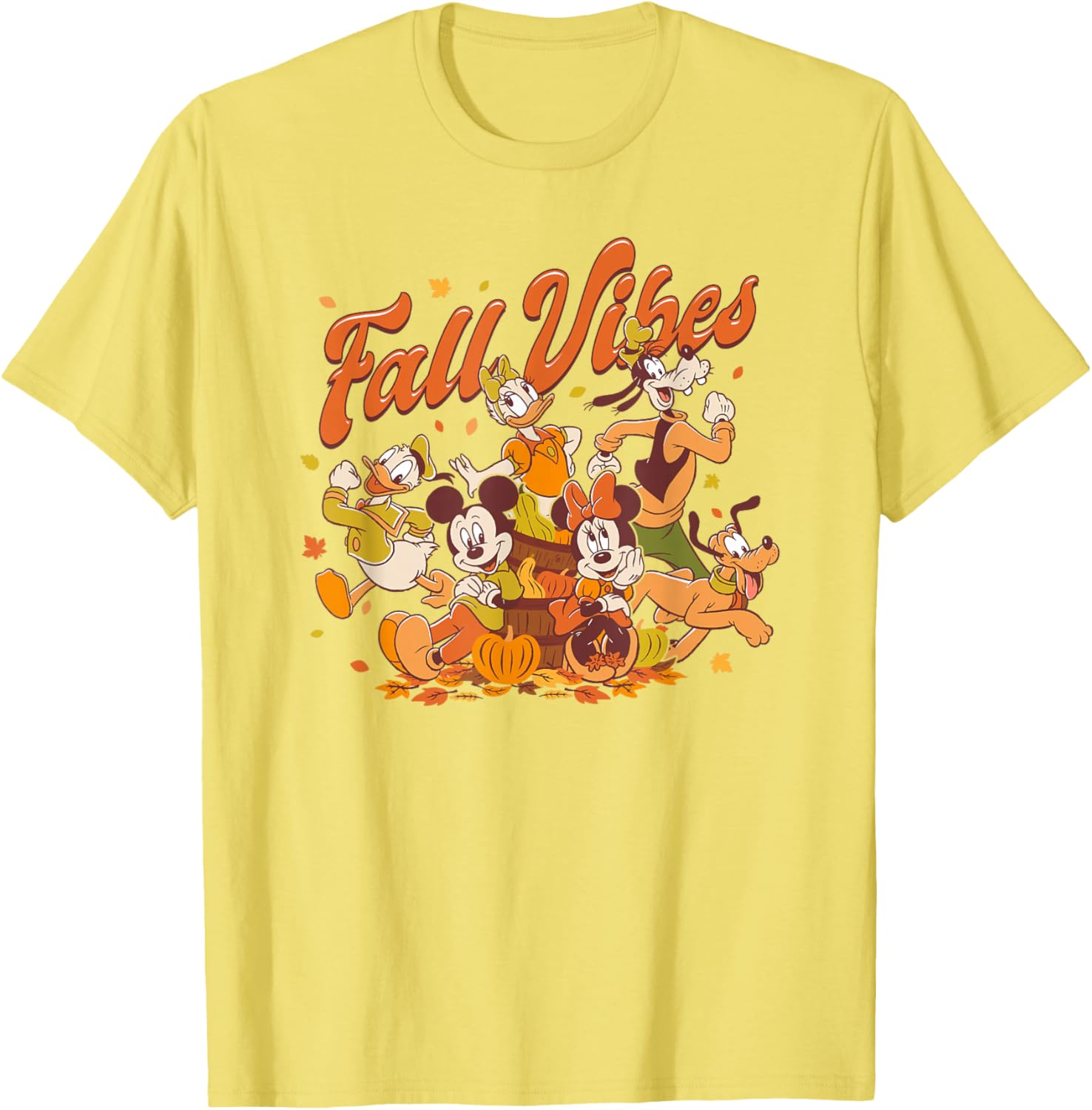 Disney Mickey and Friends Fall Vibes T-Shirt with Big Chest Logo - 4