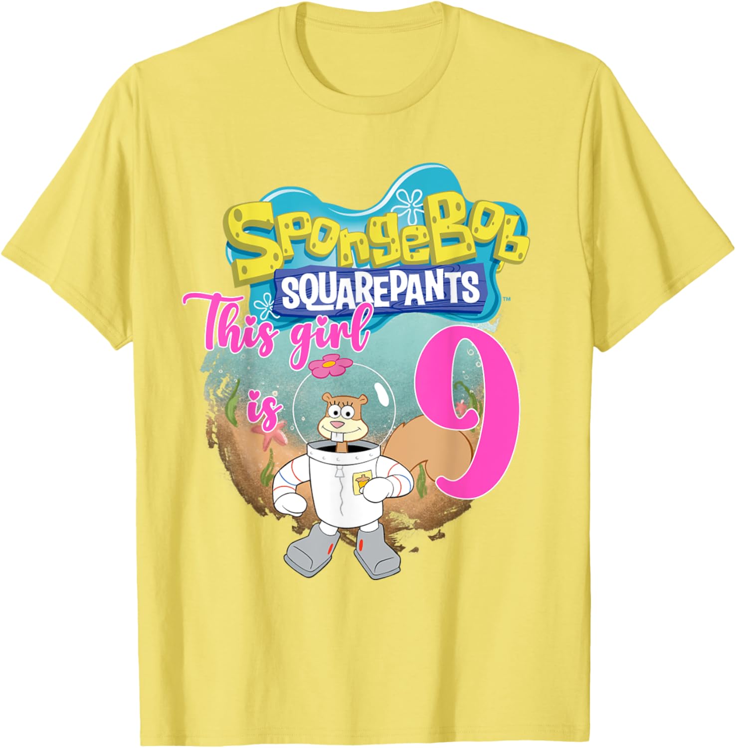 Mademark SpongeBob SquarePants 9th Birthday Sandy Cheeks T-Shirt - 8
