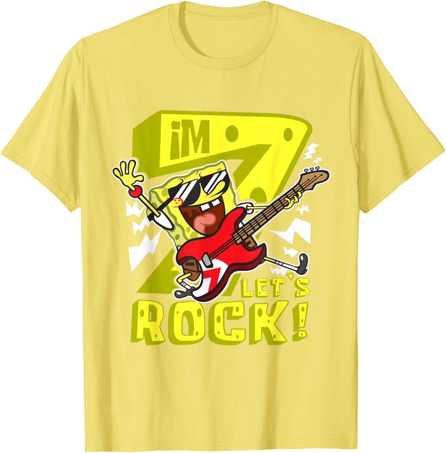 Mademark SpongeBob SquarePants 7th Birthday T-Shirt for Kids Fun Style - 5