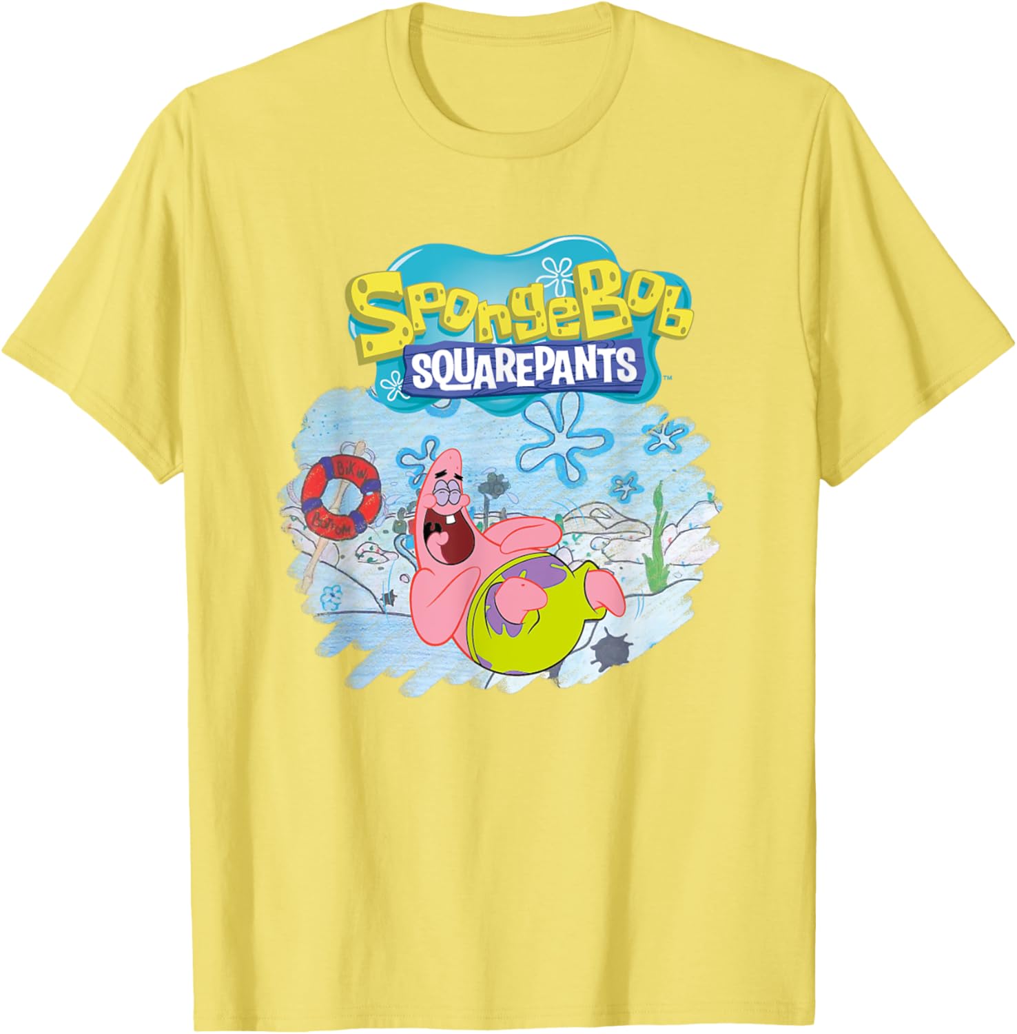 Mademark x SpongeBob SquarePants Patrick Star Happy T-Shirt for Fans - 3
