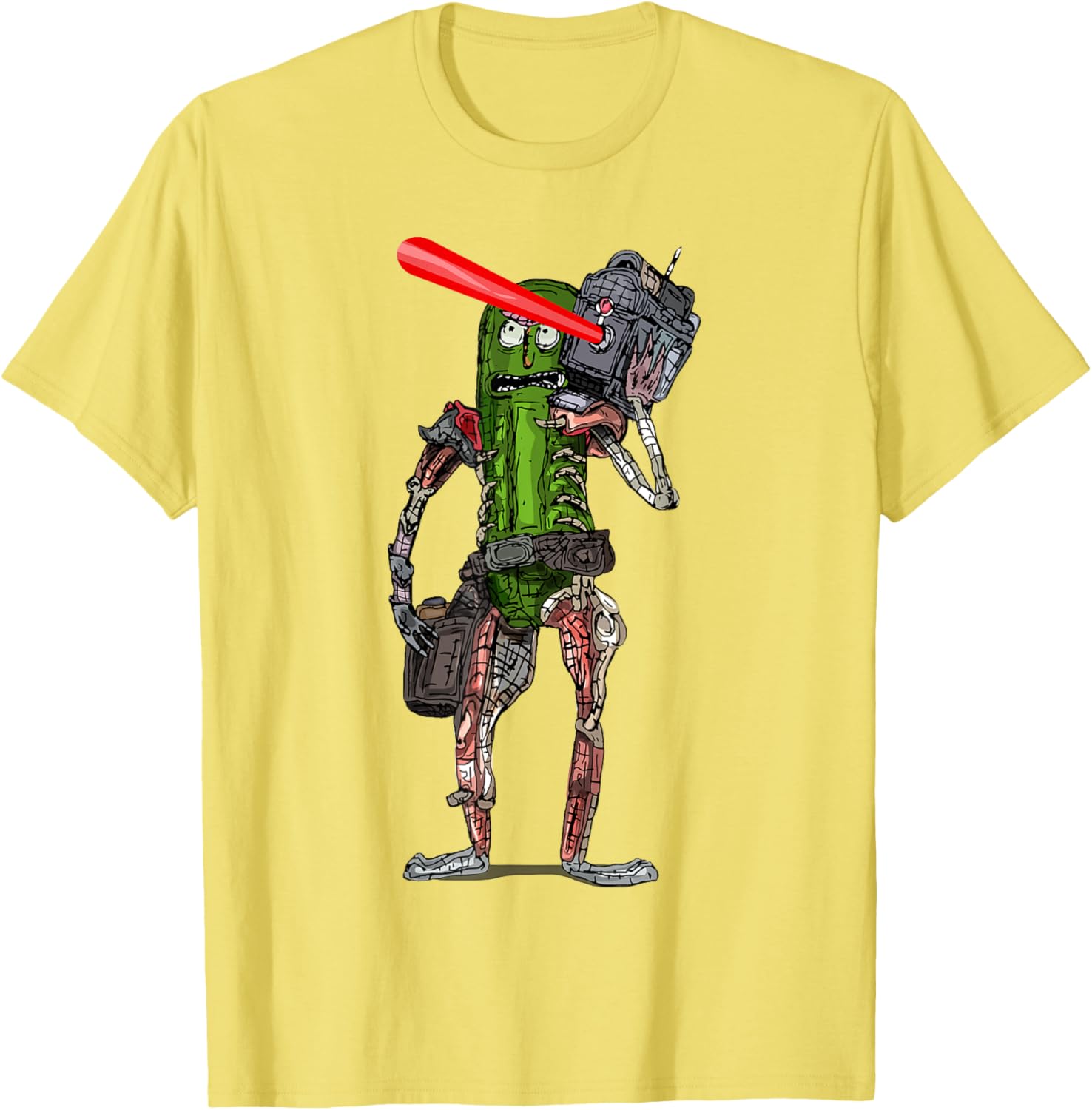 Pickle Rick Laser Beam T-Shirt - Fun Rick and Morty Apparel for Fans - 4