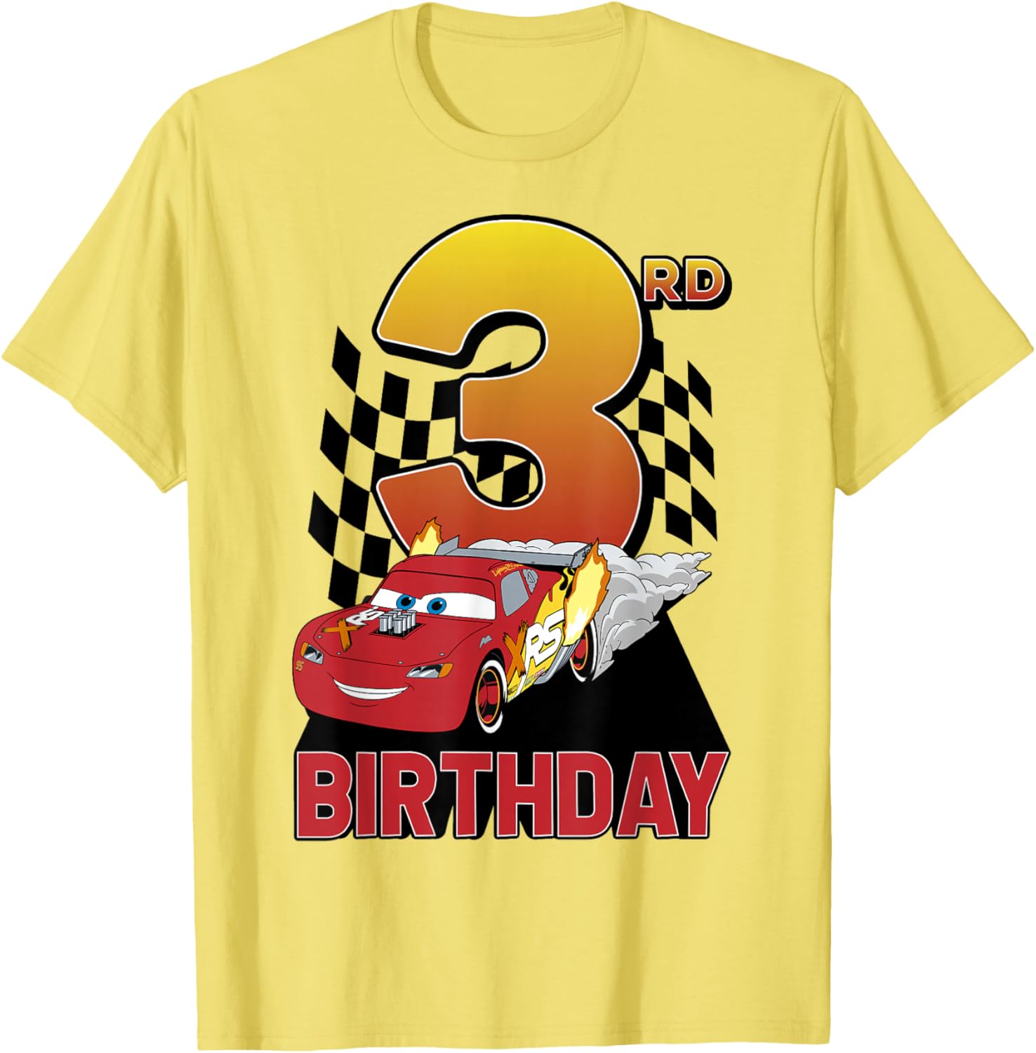 Disney Pixar Cars Lightning McQueen 3rd Birthday Race T-Shirt for Kids - 7