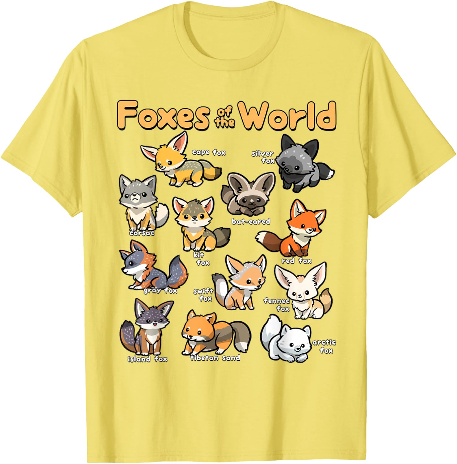 Kawaii Fox Lover T-Shirt for Animal Lovers - Fun Educational Design - 23