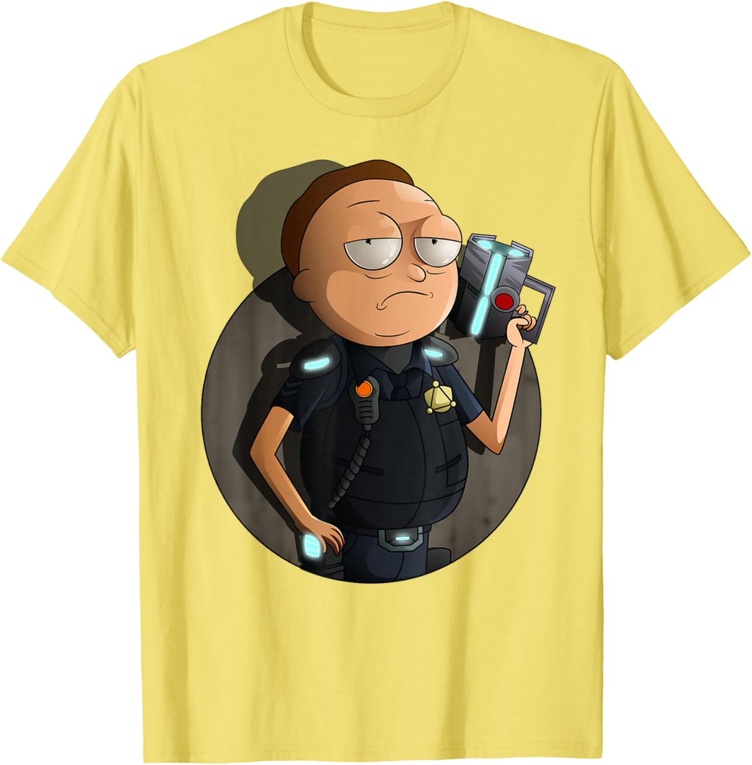 Mademark x Rick and Morty Cop Morty T-Shirt Stylish Graphic Tee - 25