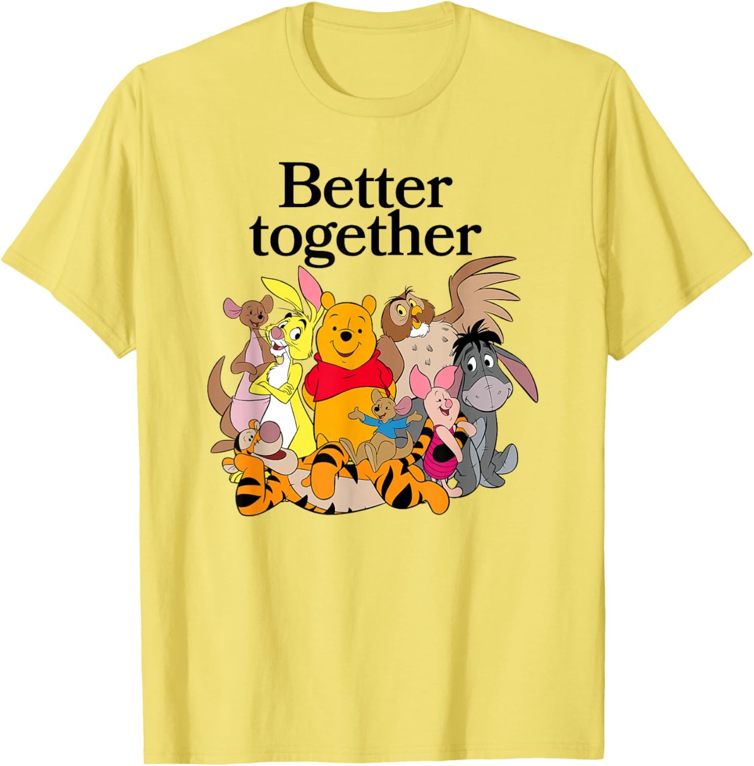 Winnie the Pooh Better Together Friends Group Shot T-Shirt for Fans - 14