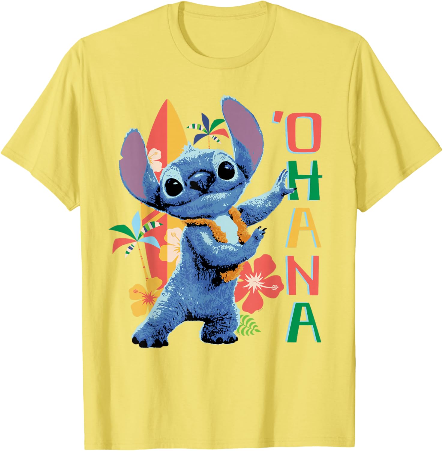 Disney Lilo & Stitch Ohana Hula Beach T-Shirt for Fun Summer Days - 11