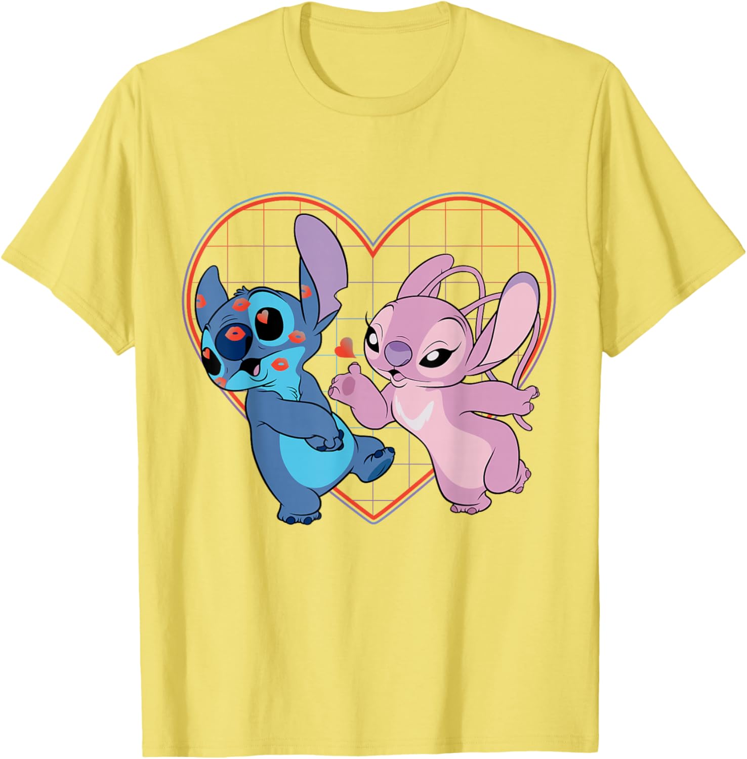 Disney Lilo and Stitch Angel Heart Kisses T-Shirt for Fun Fashion Lovers - 27
