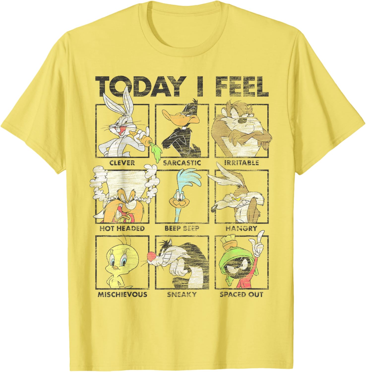 Looney Tunes Distressed Character Box T-Shirt for Casual Comfort - 6