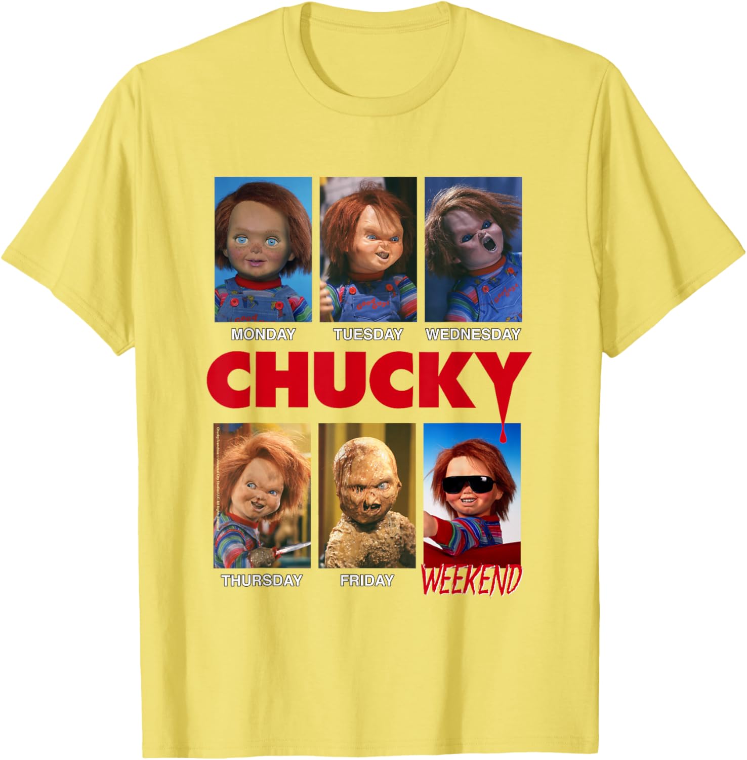 Chucky Days of The Week Moods T-Shirt for Fun Fashion Lovers - 25