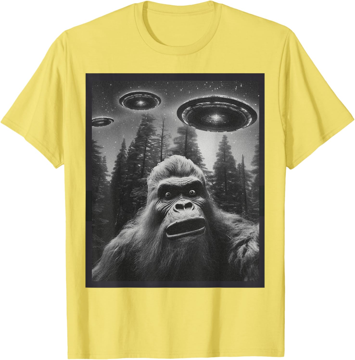 Funny Bigfoot Alien Cat Graphic Tee for Men and Women - Unique T-Shirt - 19