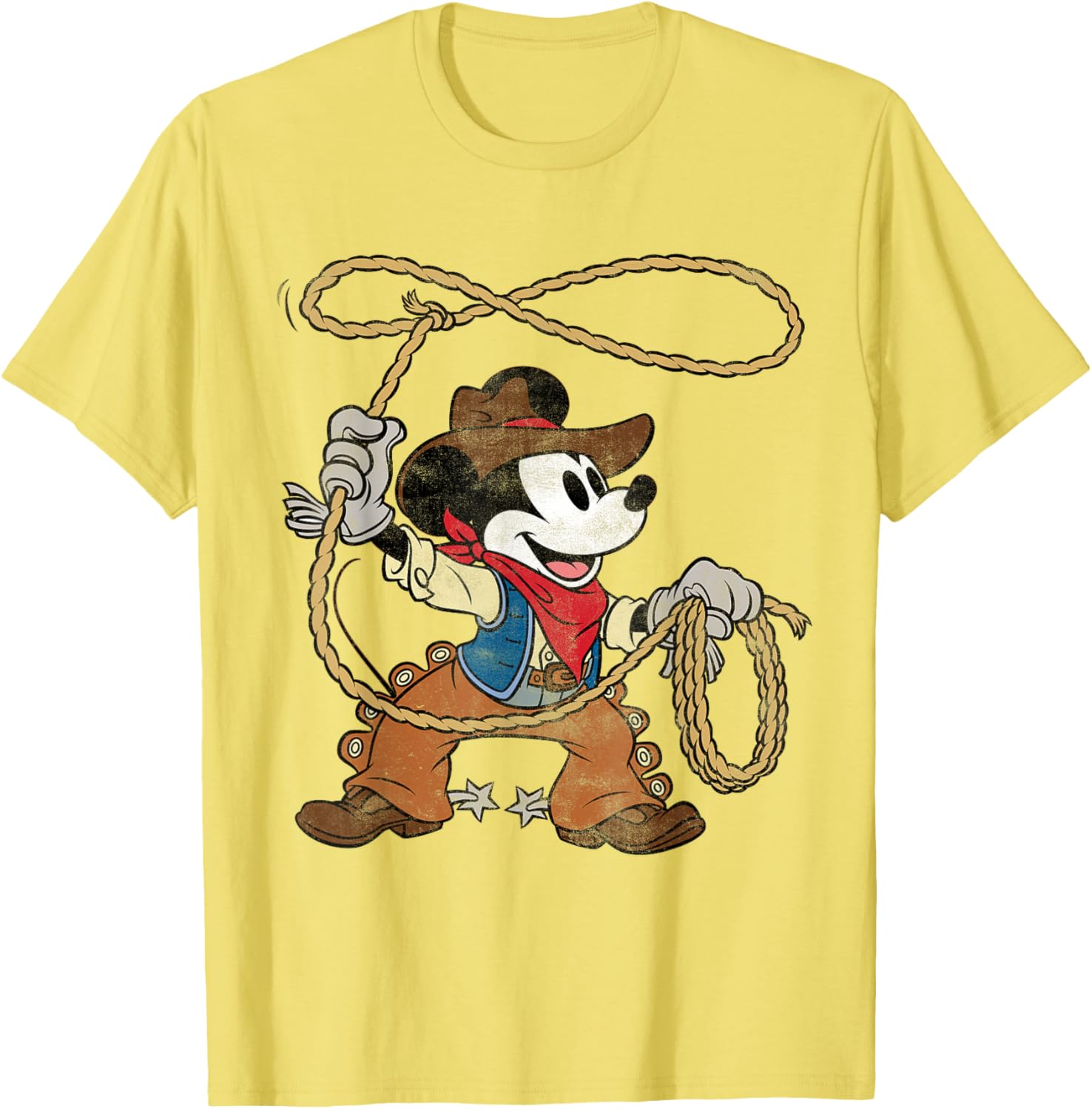 Vintage Mickey Mouse Cowboy T-Shirt for Fun Western Style Fashion - 28