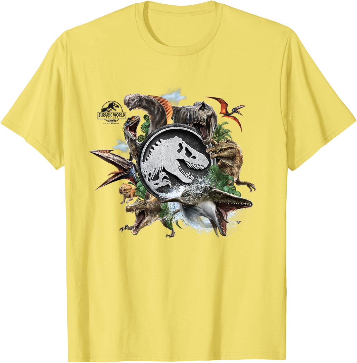 Jurassic World Rebirth Circle Logo Dinosaur T-Shirt for Fans and Collectors - 28