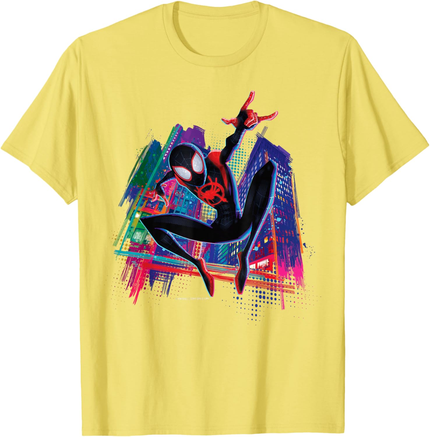 Spider-Man Miles Morales Graffiti City T-Shirt for Stylish Fans - 23