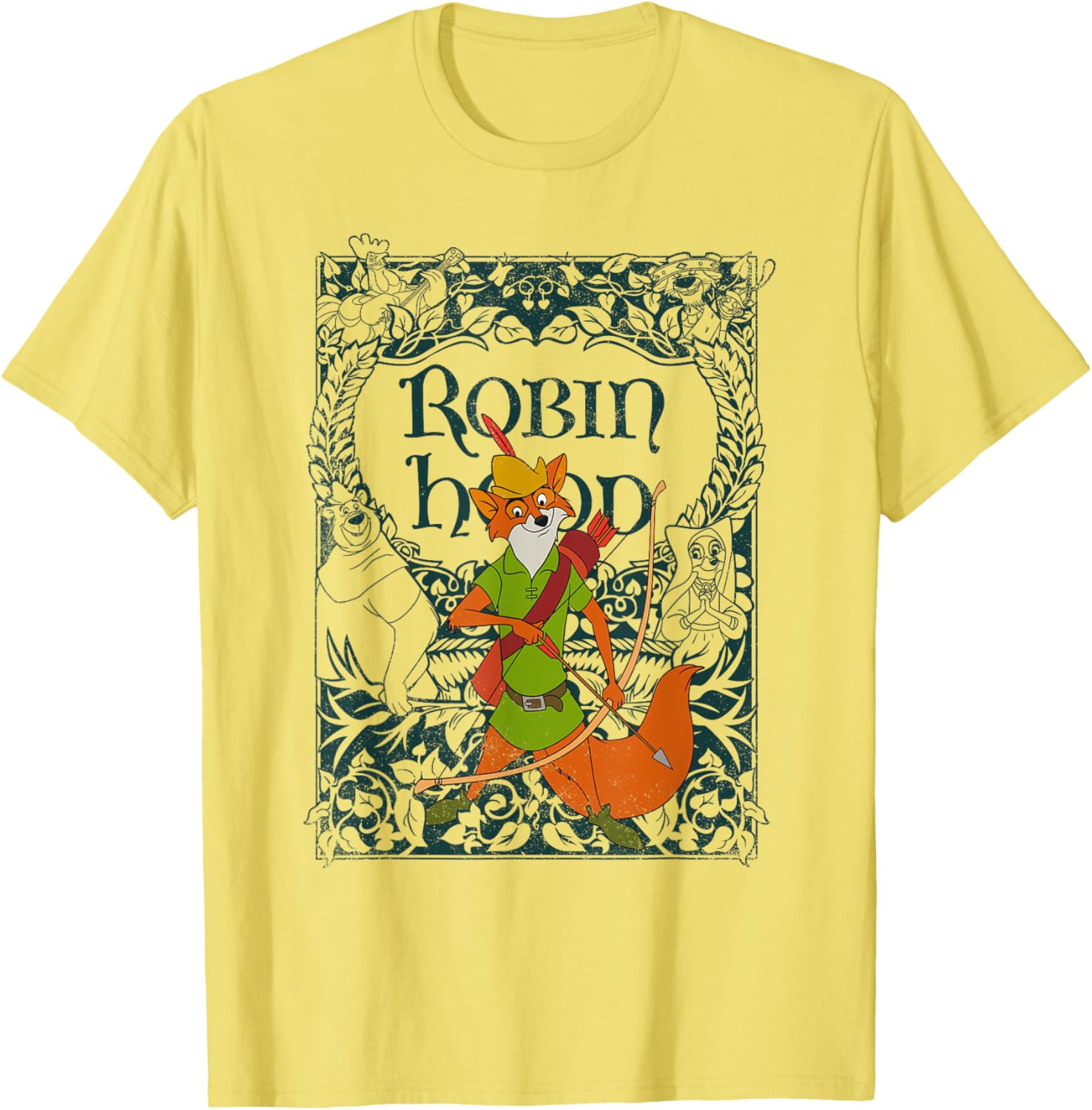 Disney Robin Hood Vintage Distressed T-Shirt for Retro Style Fans - 8