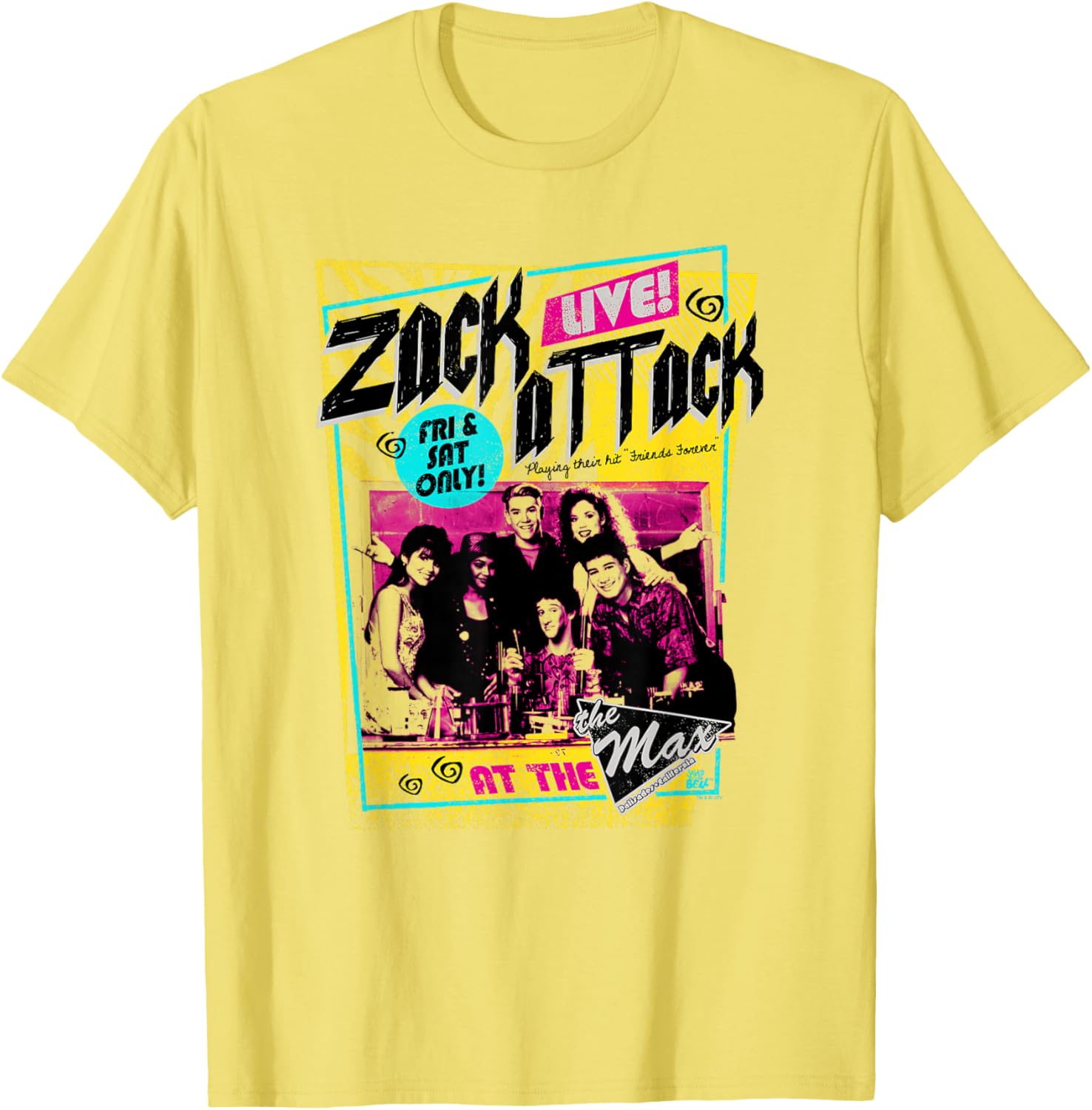 Saved By The Bell Zack Attack Live Tee - Fun Retro Graphic Shirt - 5