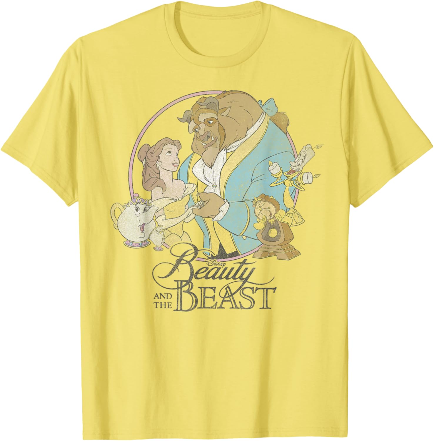 Disney Beauty And The Beast Classic Group Shot T-Shirt for Fans - 4