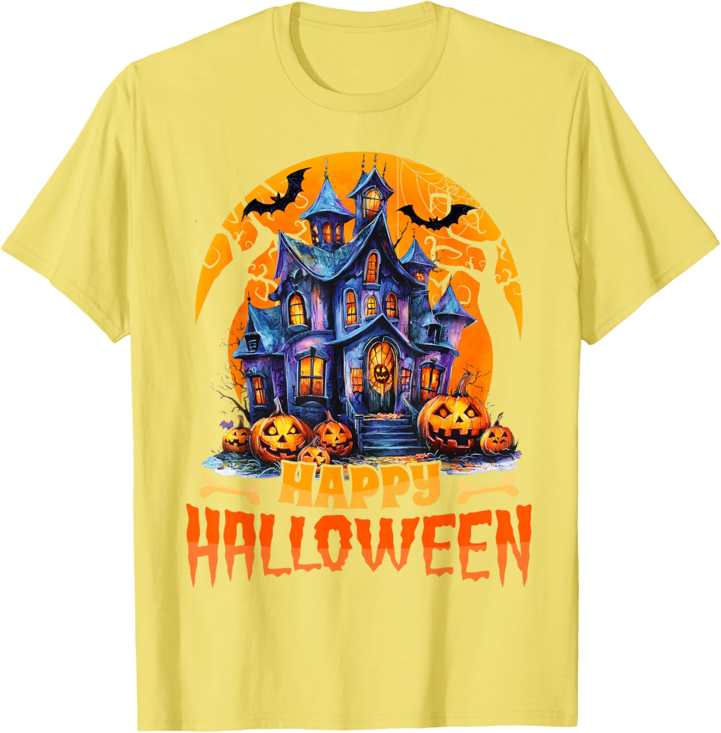 Happy Halloween Haunted House T-Shirt for Men and Women Costume Fun - 16