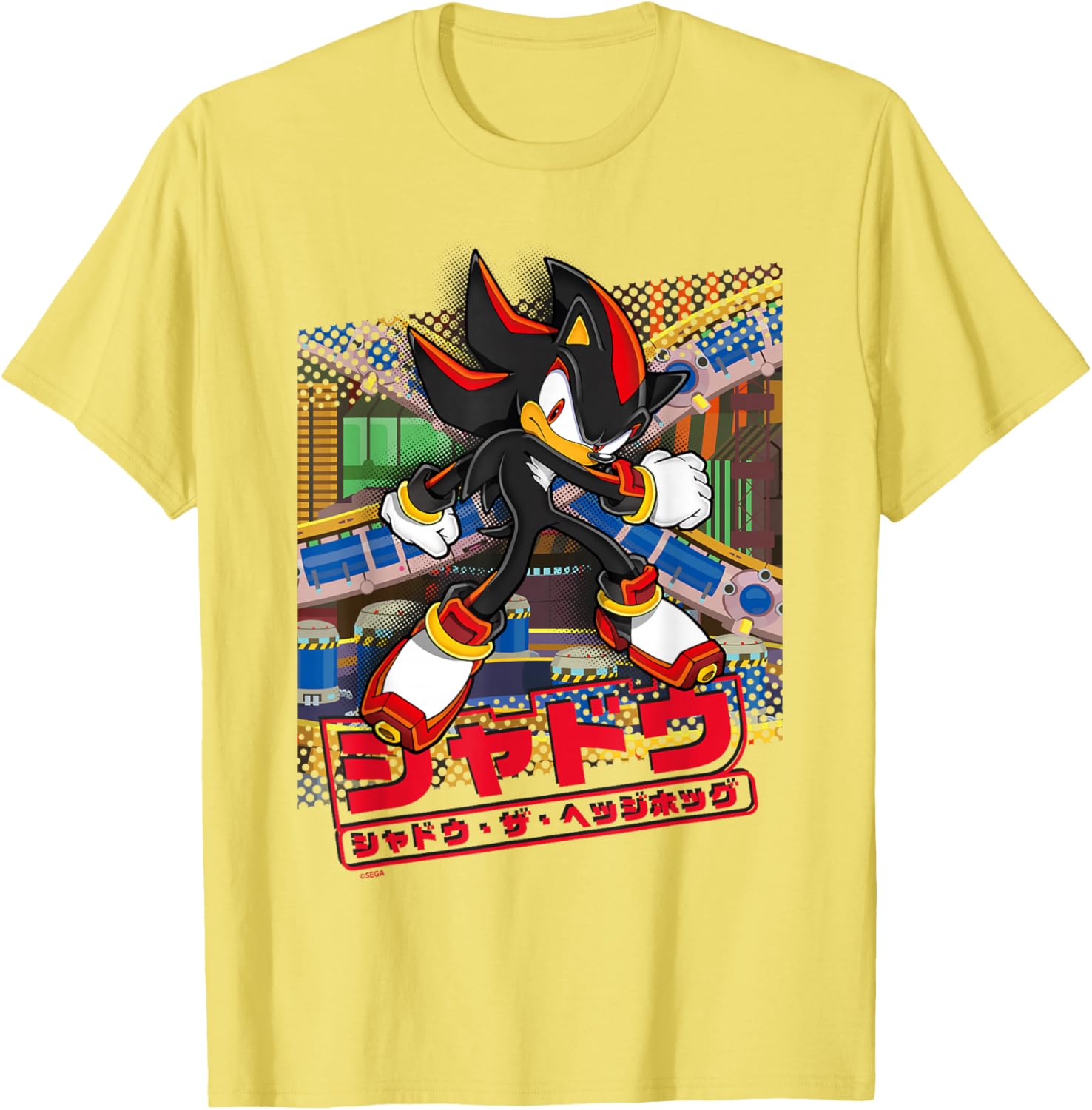 Sonic the Hedgehog Shadow T-Shirt Japanese Logo Fun Graphic Tee - 33