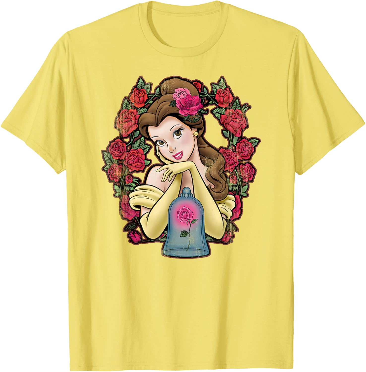 Disney Beauty and the Beast Belle Roses Graphic T-shirt for Fans - 10