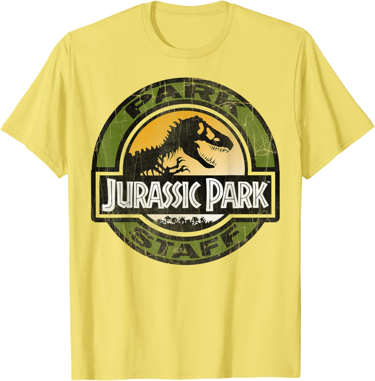 Jurassic Park Retro Distressed Logo Graphic T-Shirt for Dinosaur Fans - 8
