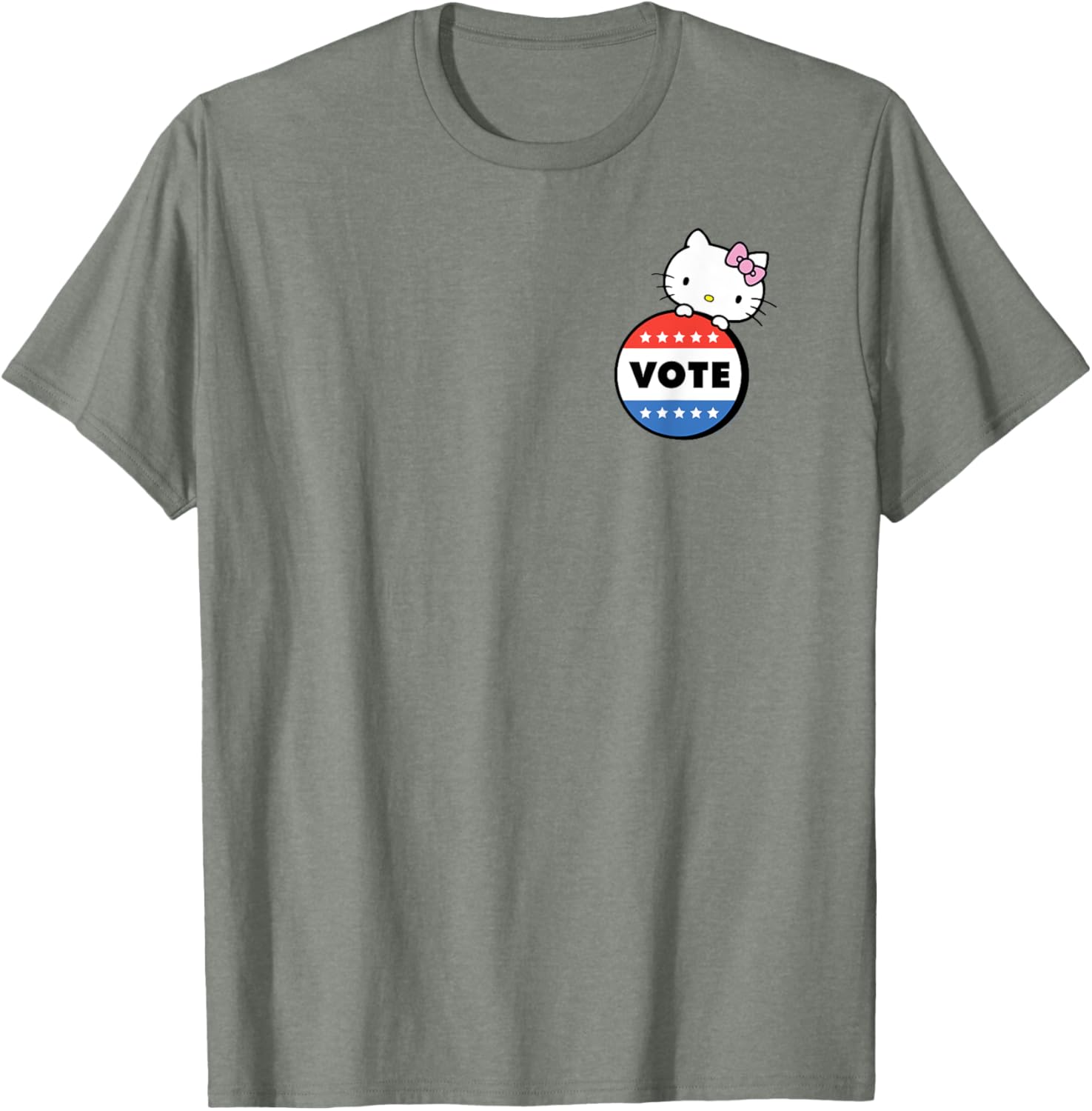 Hello Kitty Vote Button T-Shirt for Fun Fashion and Cute Style - 24