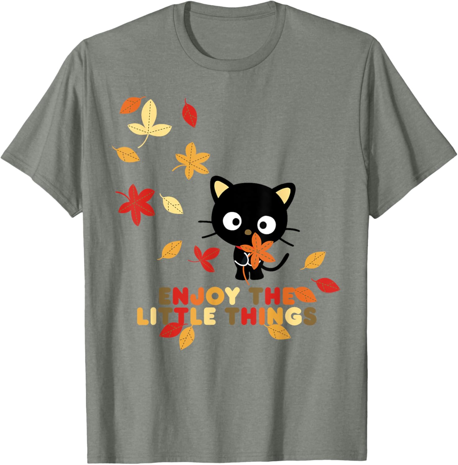 Chococat Enjoy The Little Things Fall Leaves T-Shirt for Everyone - 14
