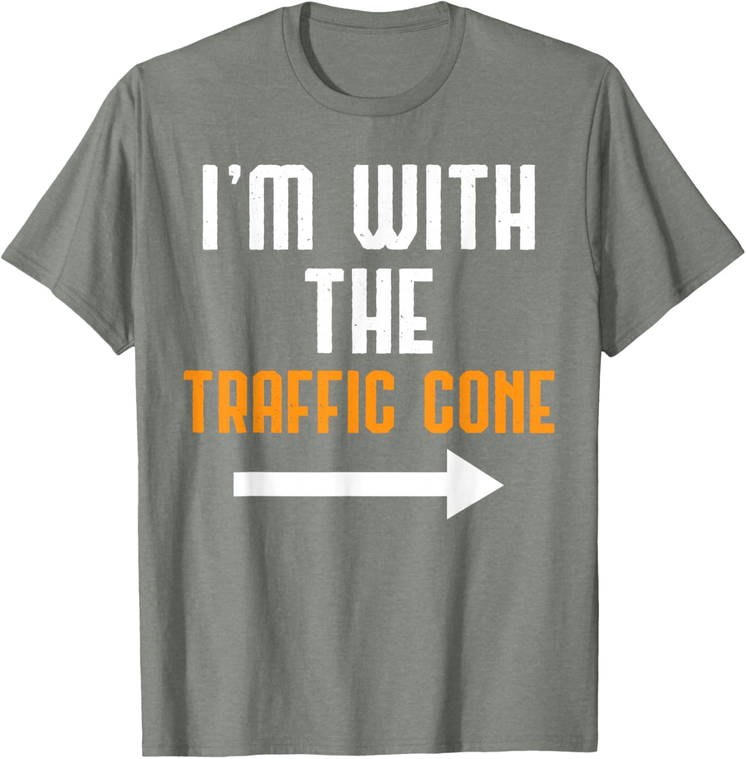 Funny Traffic Cone Costume Couple T-Shirt for Halloween Party Fun - 19