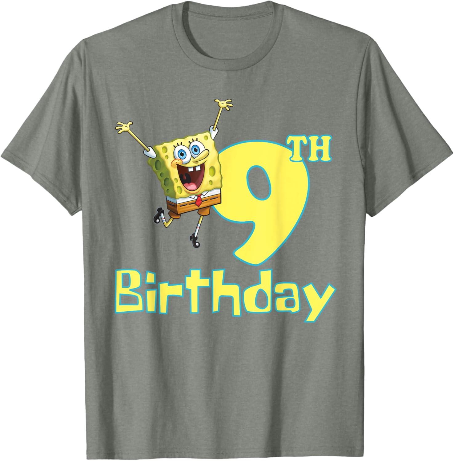 Mademark SpongeBob SquarePants 9th Birthday T-Shirt for Kids - 23