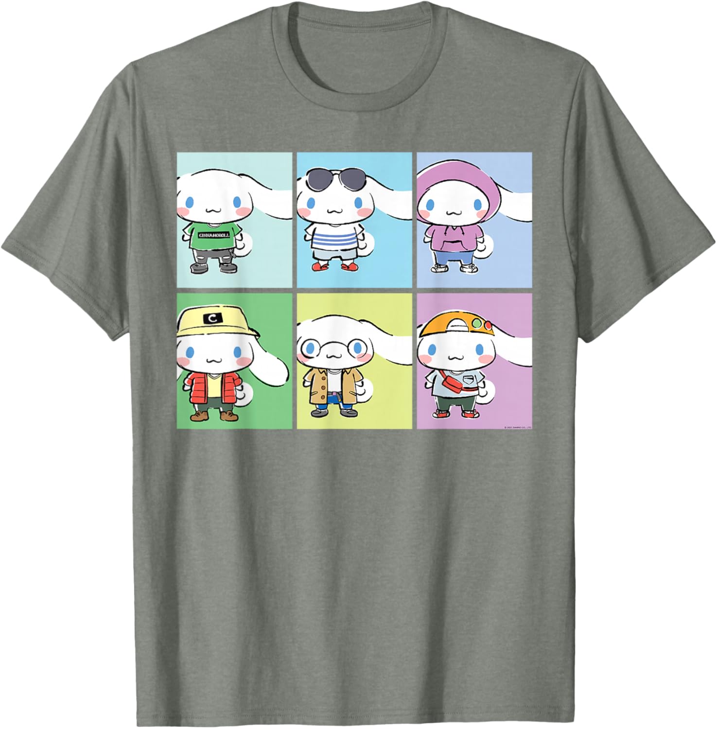 Cinnamoroll Collection Streetwear Squares T-Shirt for Trendy Fashion Lovers - 3