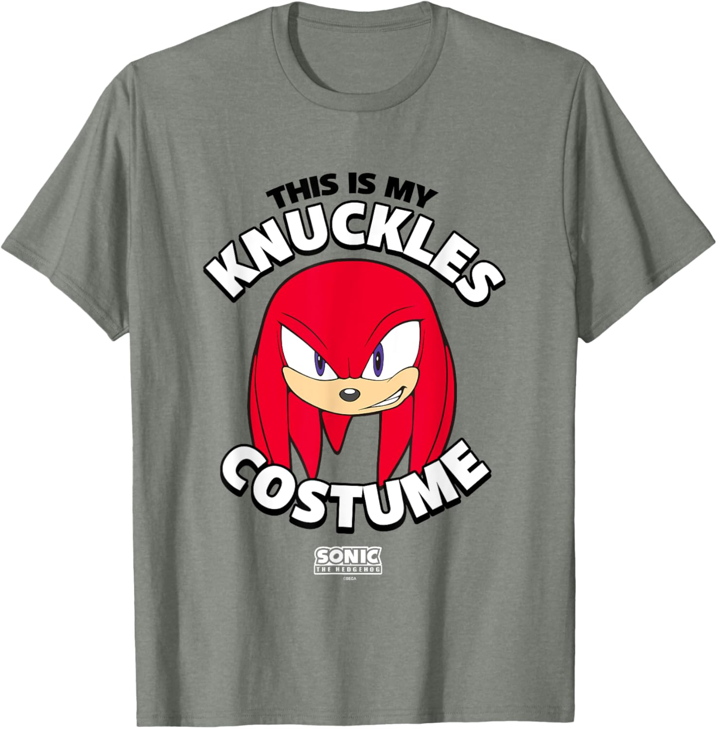Sonic The Hedgehog Knuckles Costume T-Shirt Perfect for Halloween Fun - 10