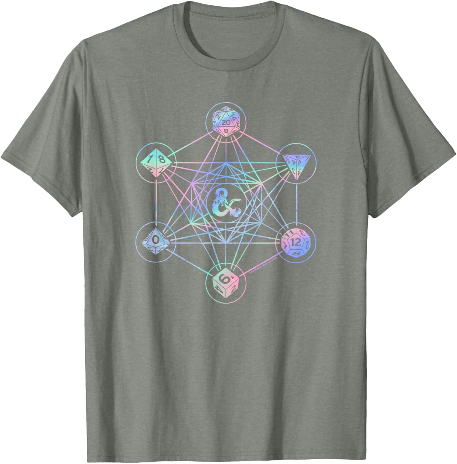 Dungeons and Dragons Geometric Hologram Logo T-Shirt for Gamers - 7