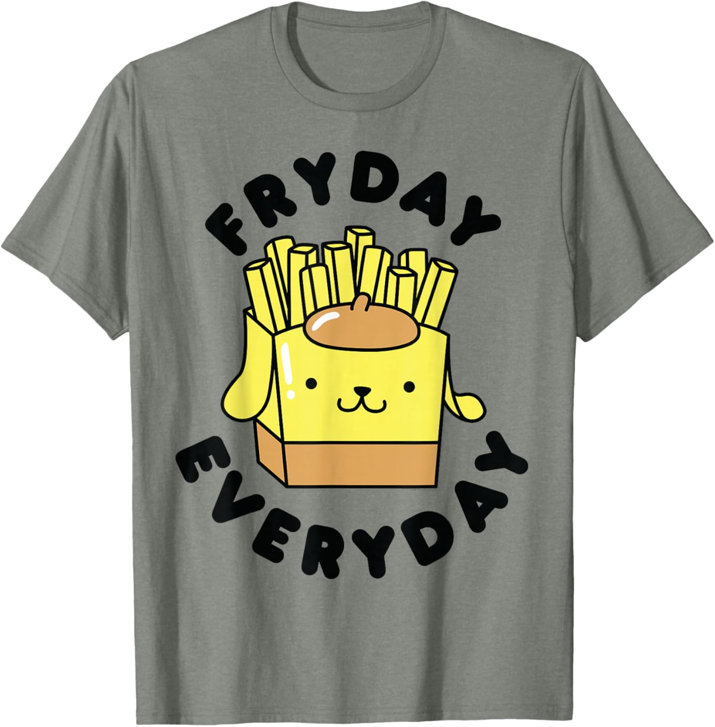 Pom Pom Purin French Fries Fryday T-Shirt for Fun Casual Wear - 5