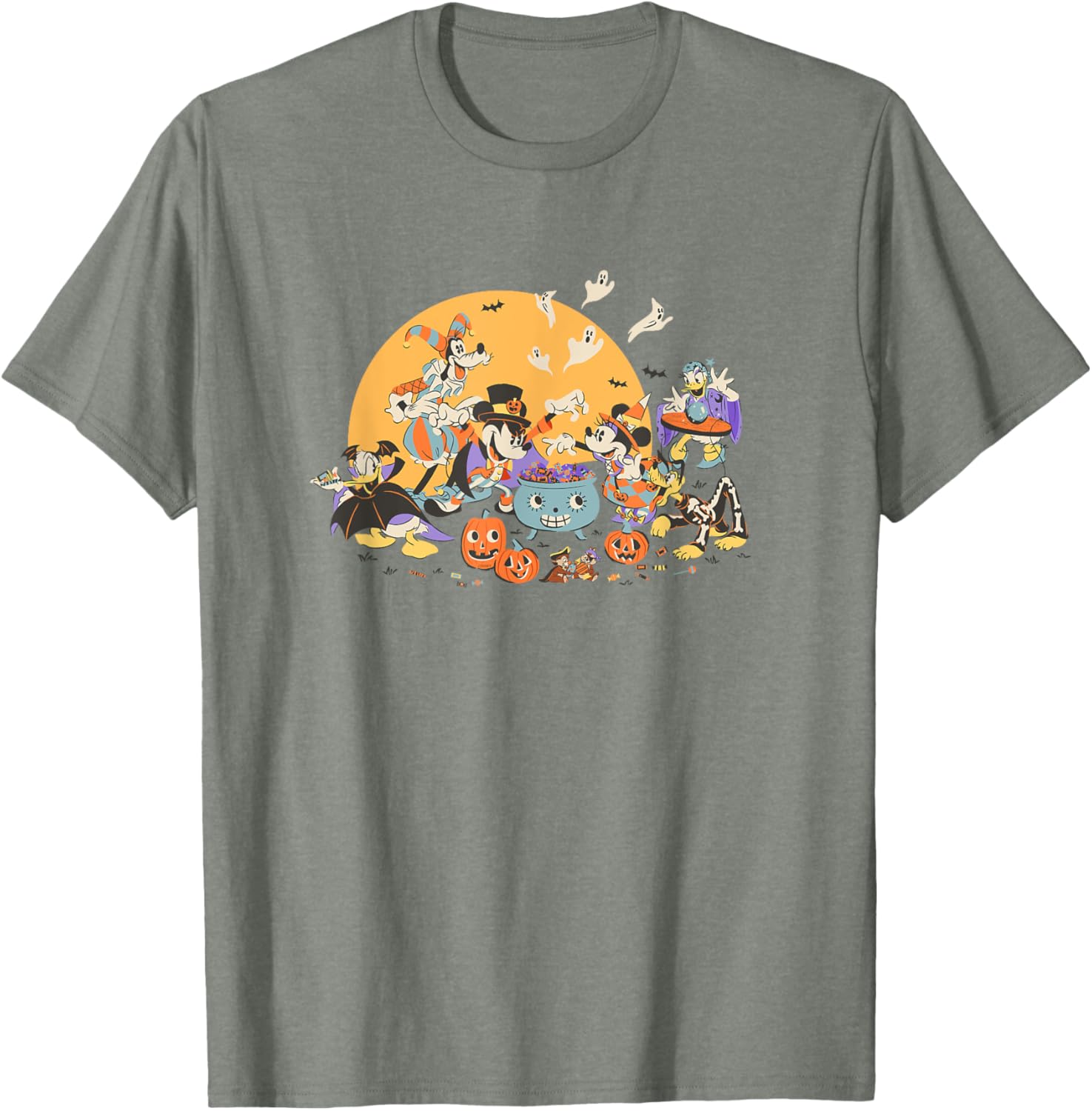 Disney Mickey and Friends Halloween Retro T-Shirt for Fun Holiday Style - 3