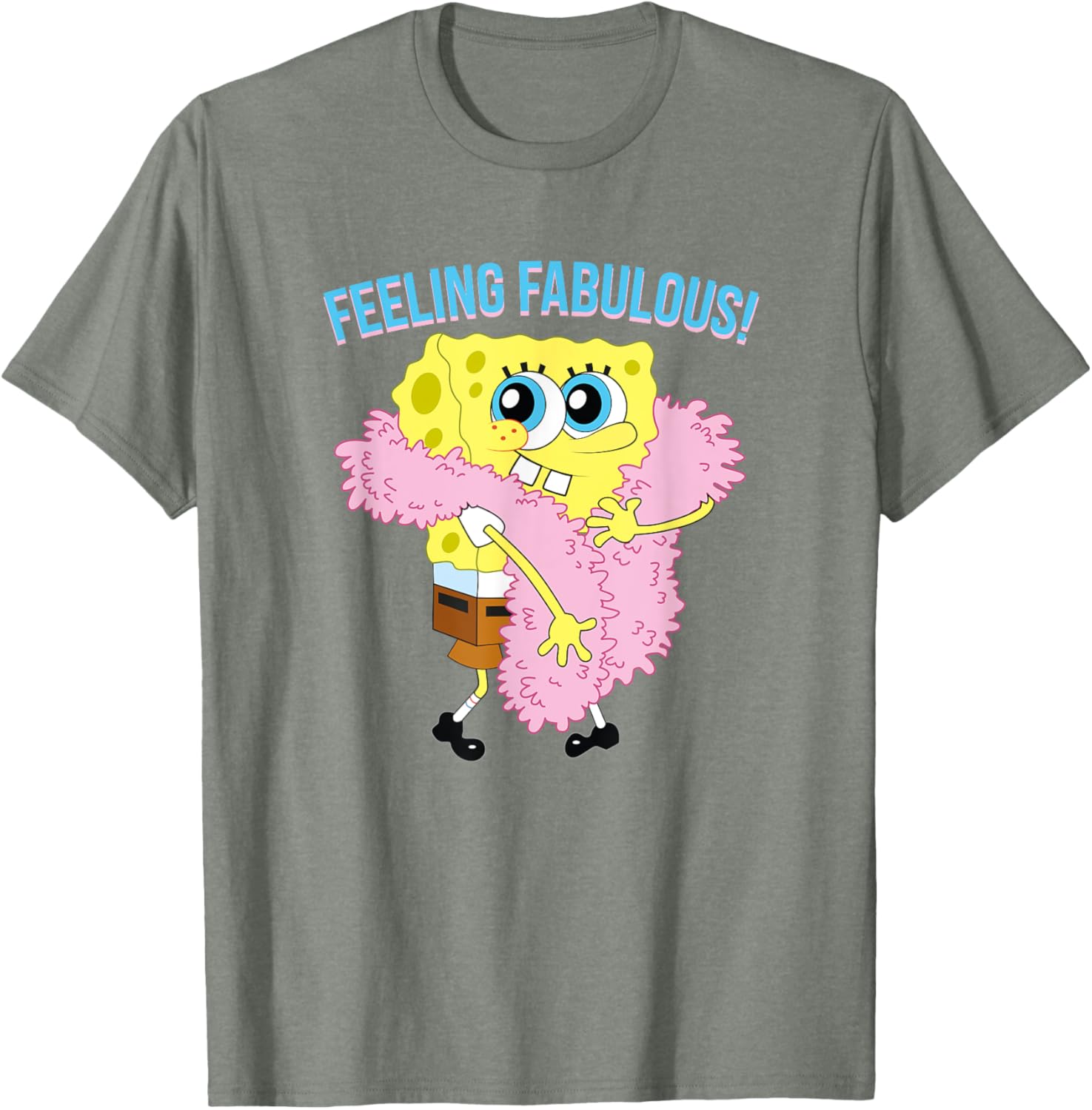 Mademark SpongeBob SquarePants Feeling Fabulous Feather Boa T-Shirt - 5