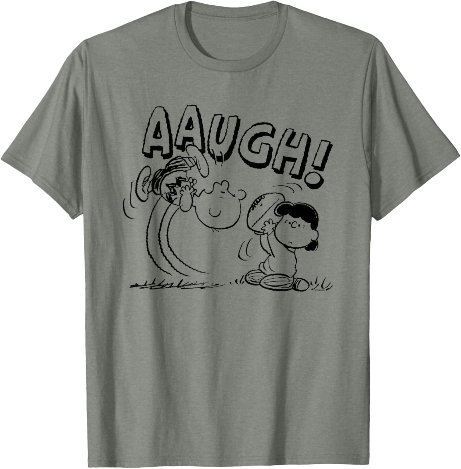 Charlie Brown Lucy Football Kick T-Shirt Fun Peanuts Graphic Tee - 6