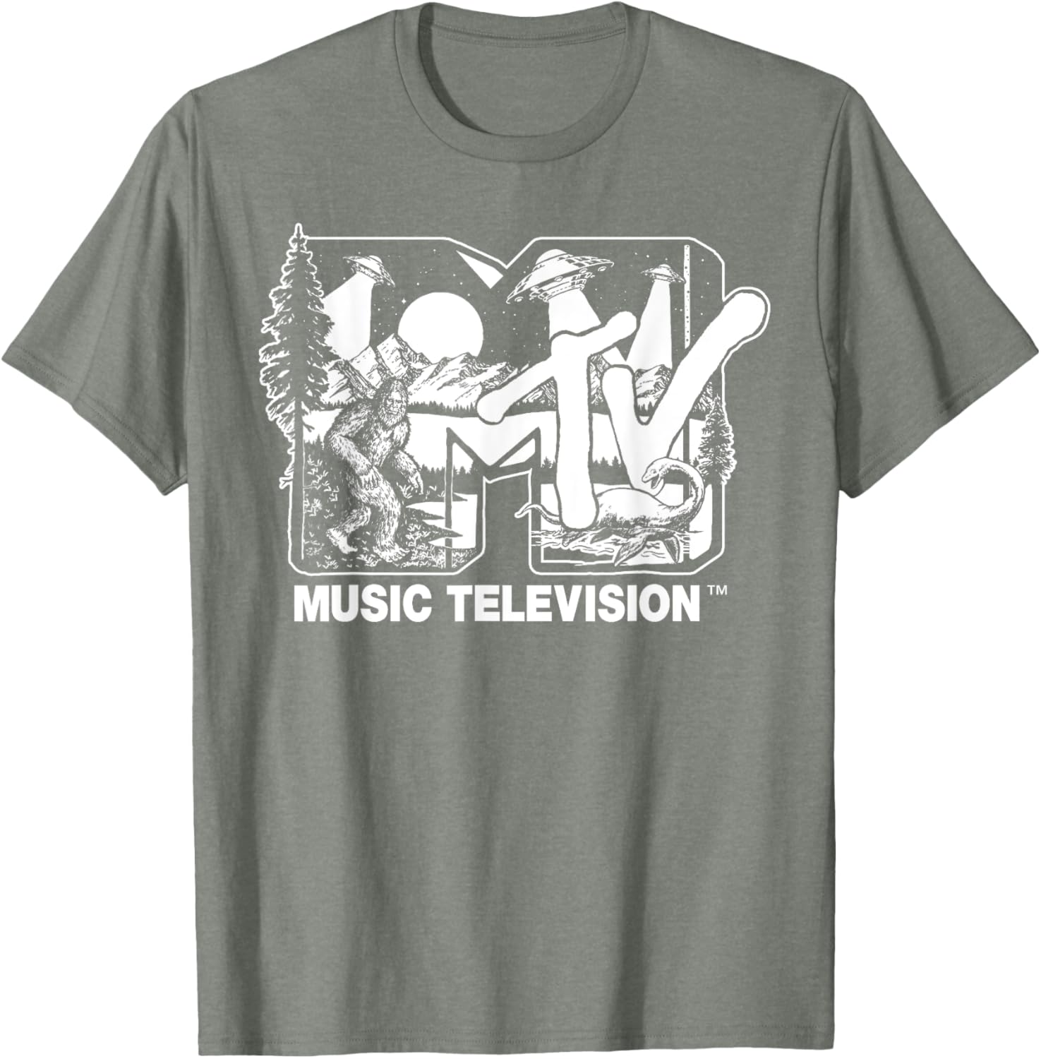 Mademark x MTV Cryptid Logo T-Shirt with Bigfoot UFO and Nessie Design - 1