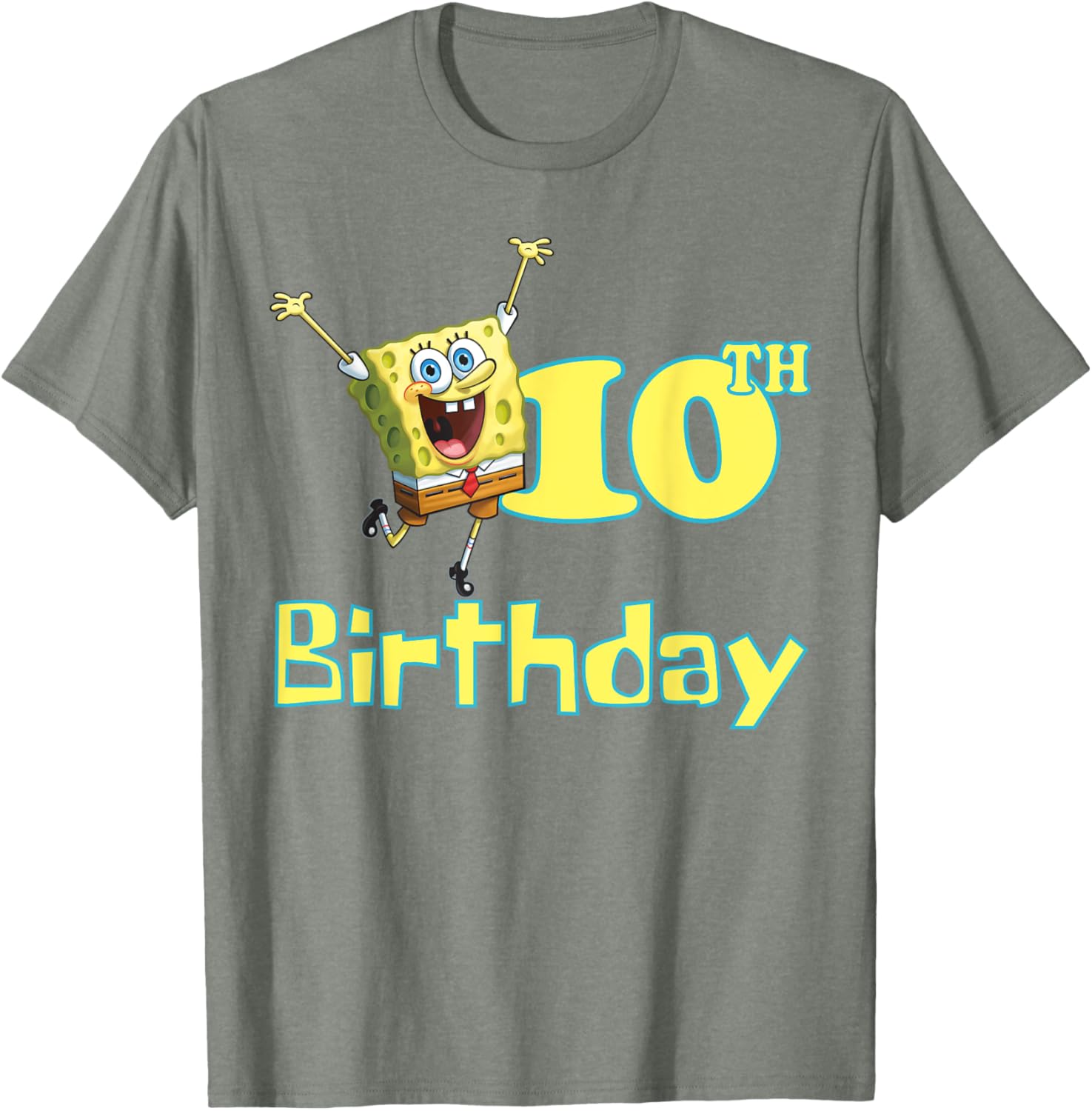 Mademark SpongeBob SquarePants 10th Birthday T-Shirt for Kids and Fans - 1