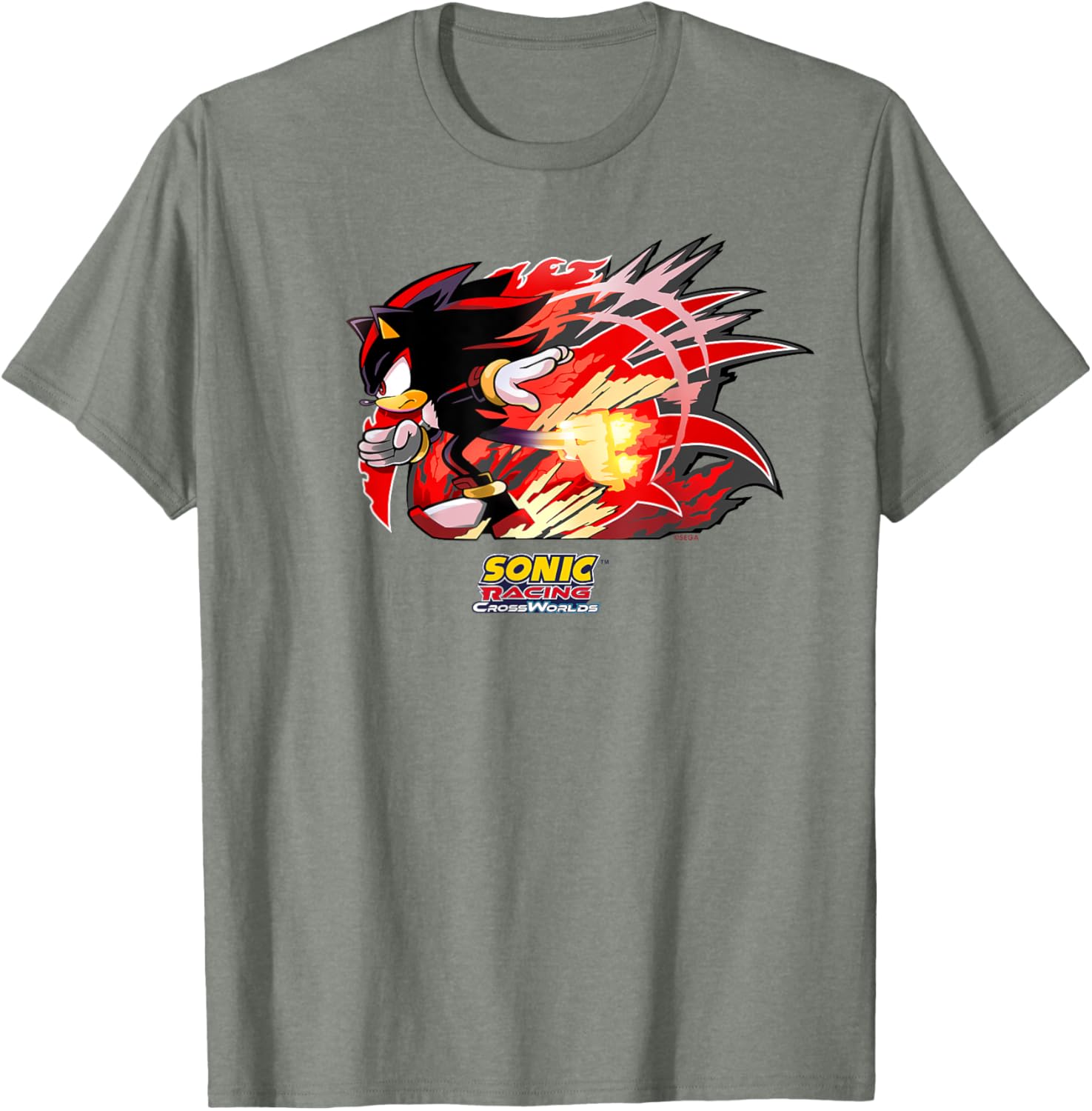 Sonic Racing CrossWorlds Shadow Decal T-Shirt for Gamers and Fans - 8