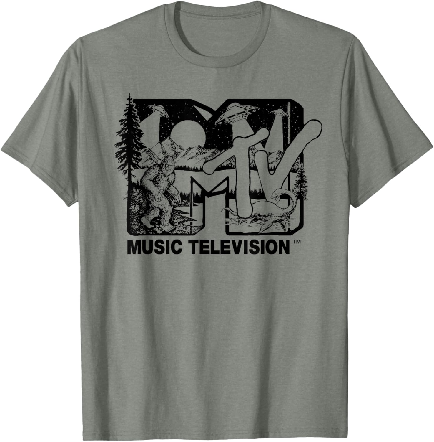 Mademark x MTV Cryptid Logo T-Shirt Featuring Bigfoot UFO & Nessie - 12