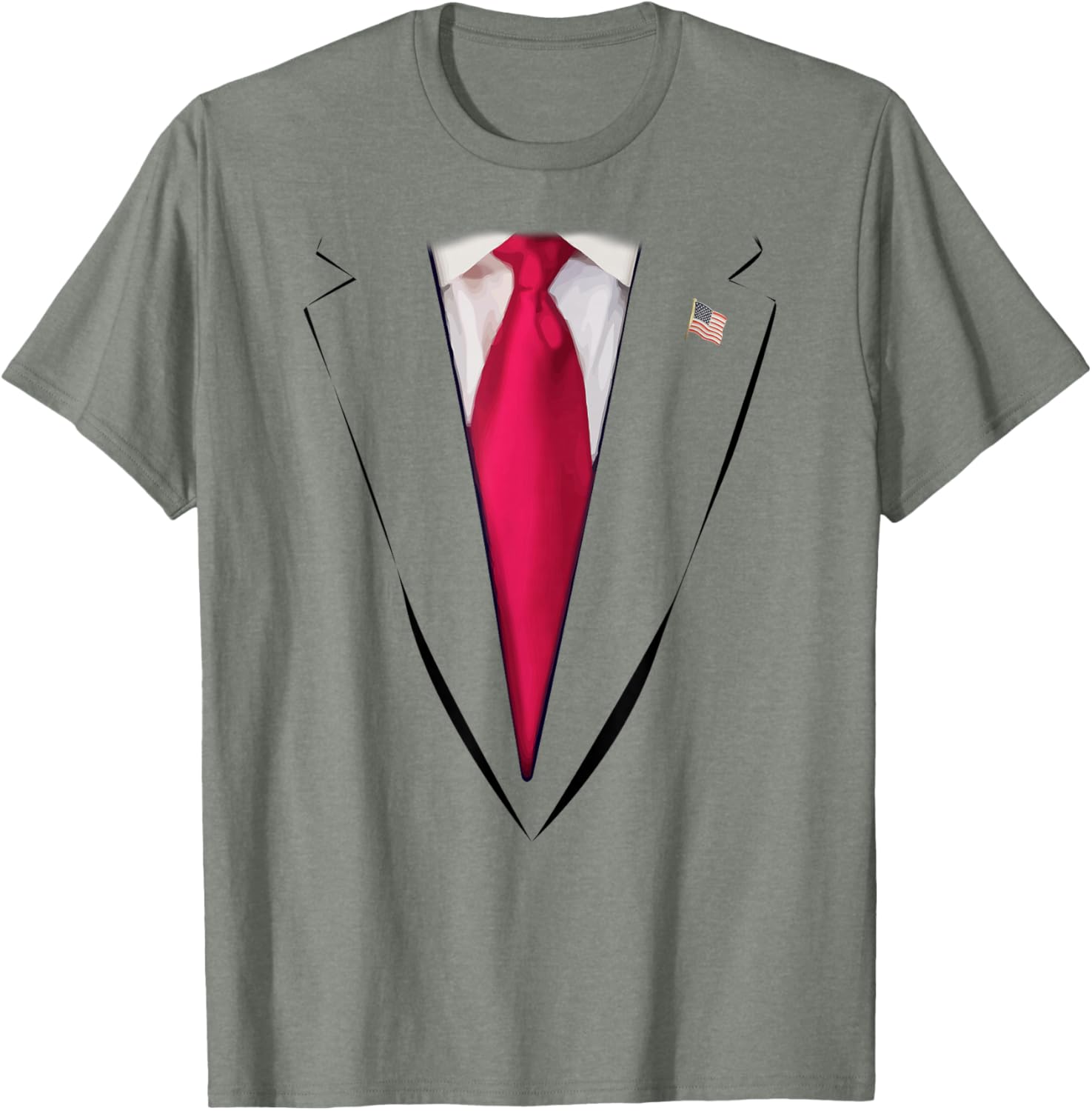 USA President Trump Suit Halloween Costume T-Shirt for Fun Celebrations - 6